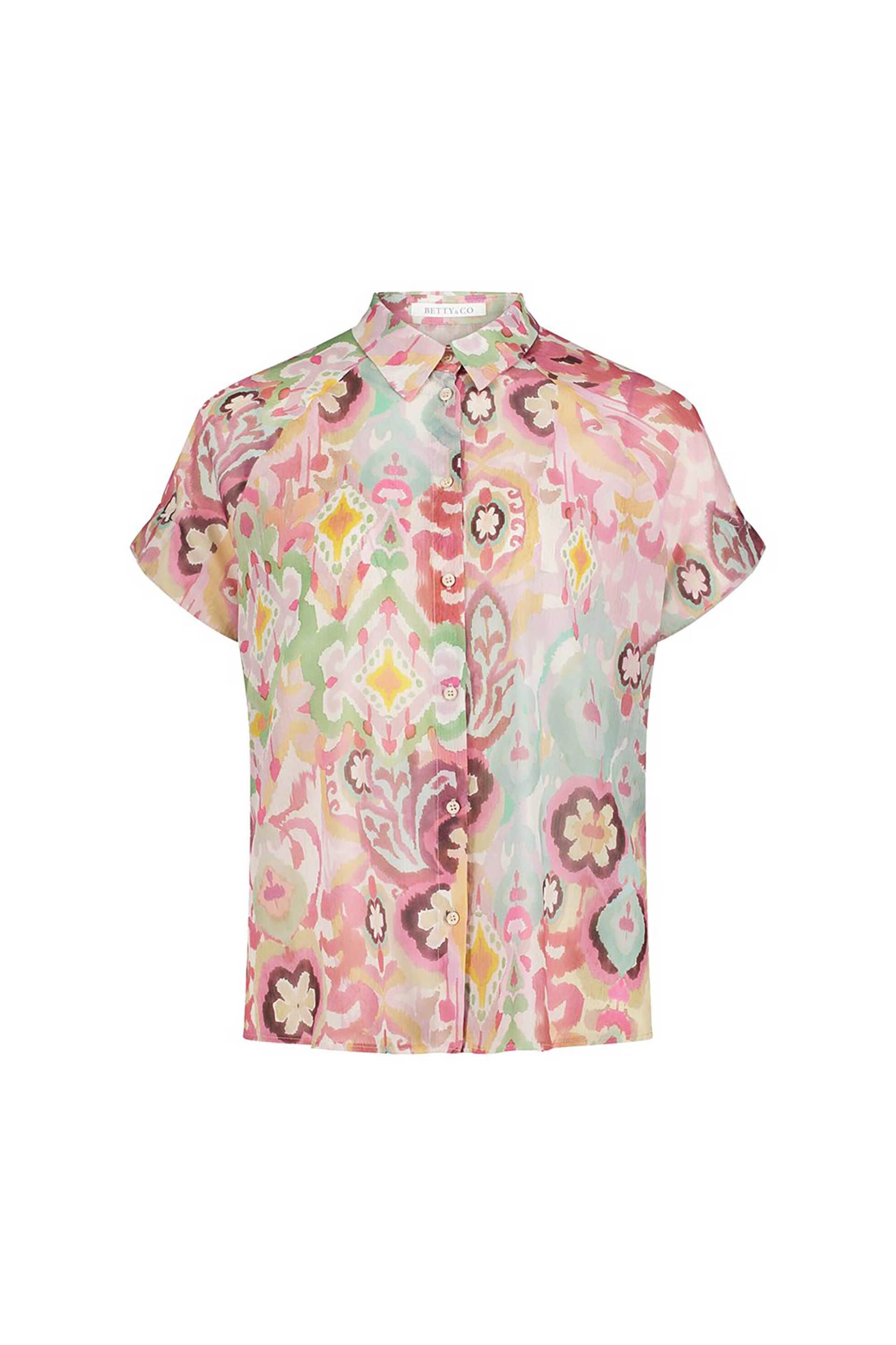 BETTY & CO γυναικείο πουκάμισο με all-over print - 8991/3270 Ροζ