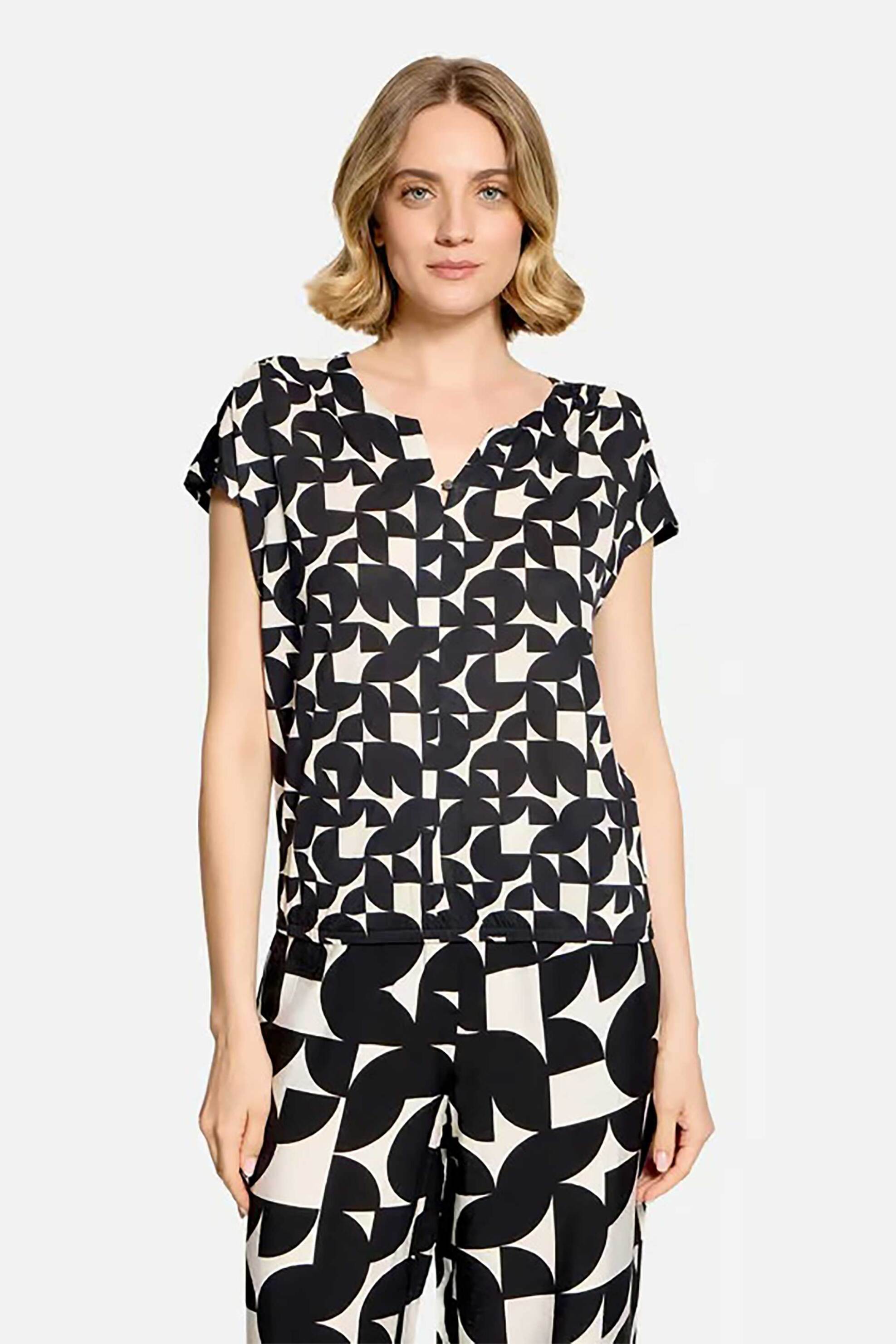 BETTY & CO γυναικεία μπλούζα με print - 2999/3416 Ασπρόμαυρο