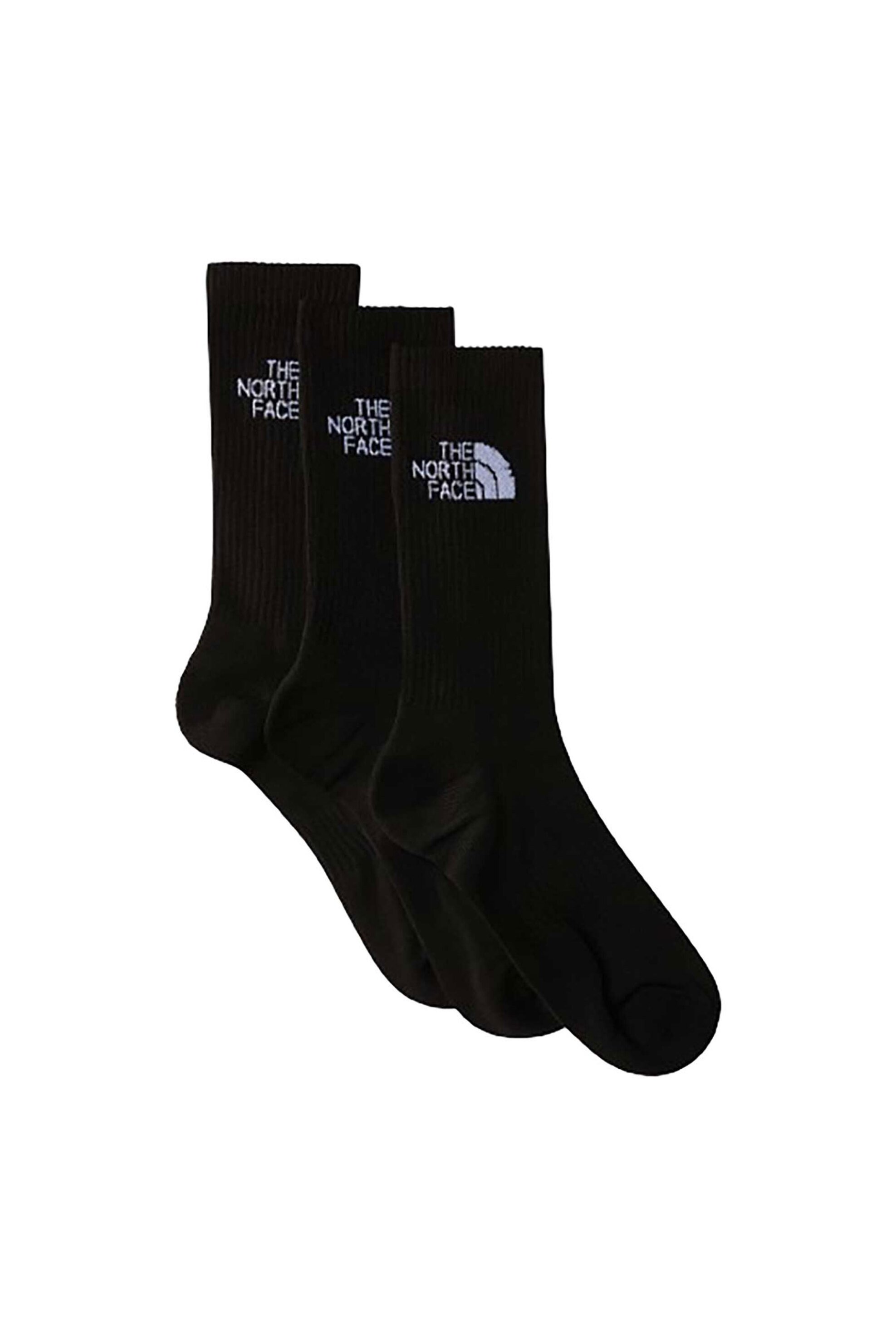 The North Face σετ unisex μακριές κάλτσες ribbed με λογότυπο "Multi Sport Cush" (3 ζευγάρια) - NF0A882HJK31 Μαύρο