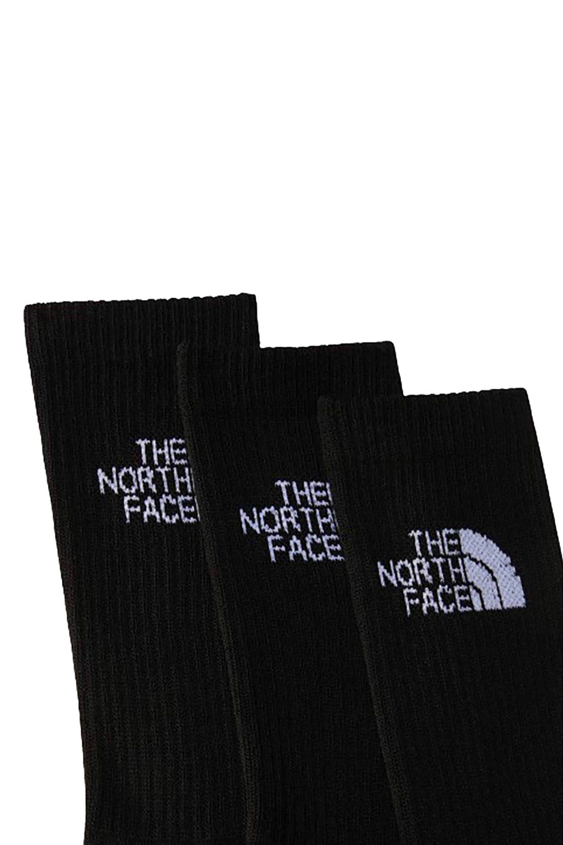 The North Face Σετ Unisex Μακριές Κάλτσες Ribbed με Λογότυπο Multi Sport Cush (3 Ζευγάρια) - Nf0A882Hjk31 Μαύρο