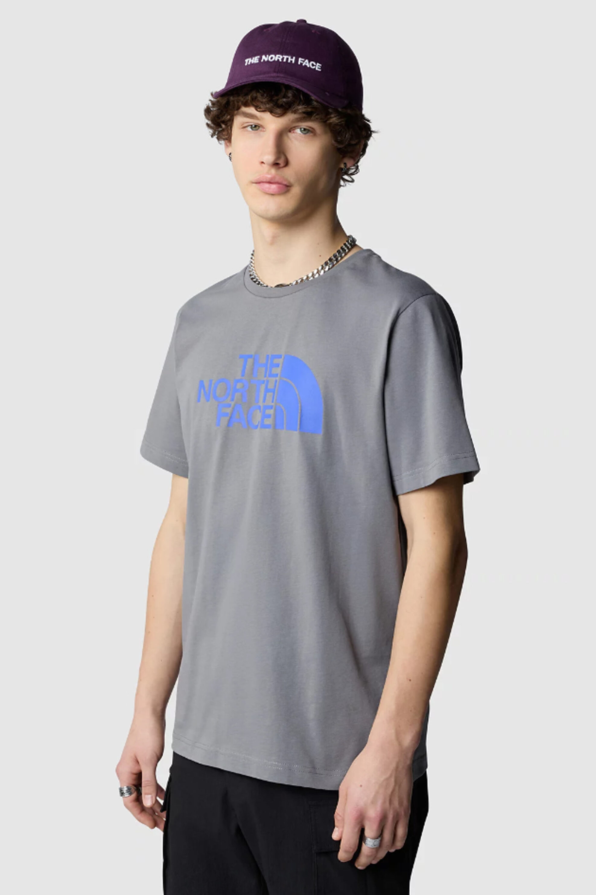 The North Face ανδρικό T-shirt βαμβακερό μονόχρωμο με contrast logo prints 