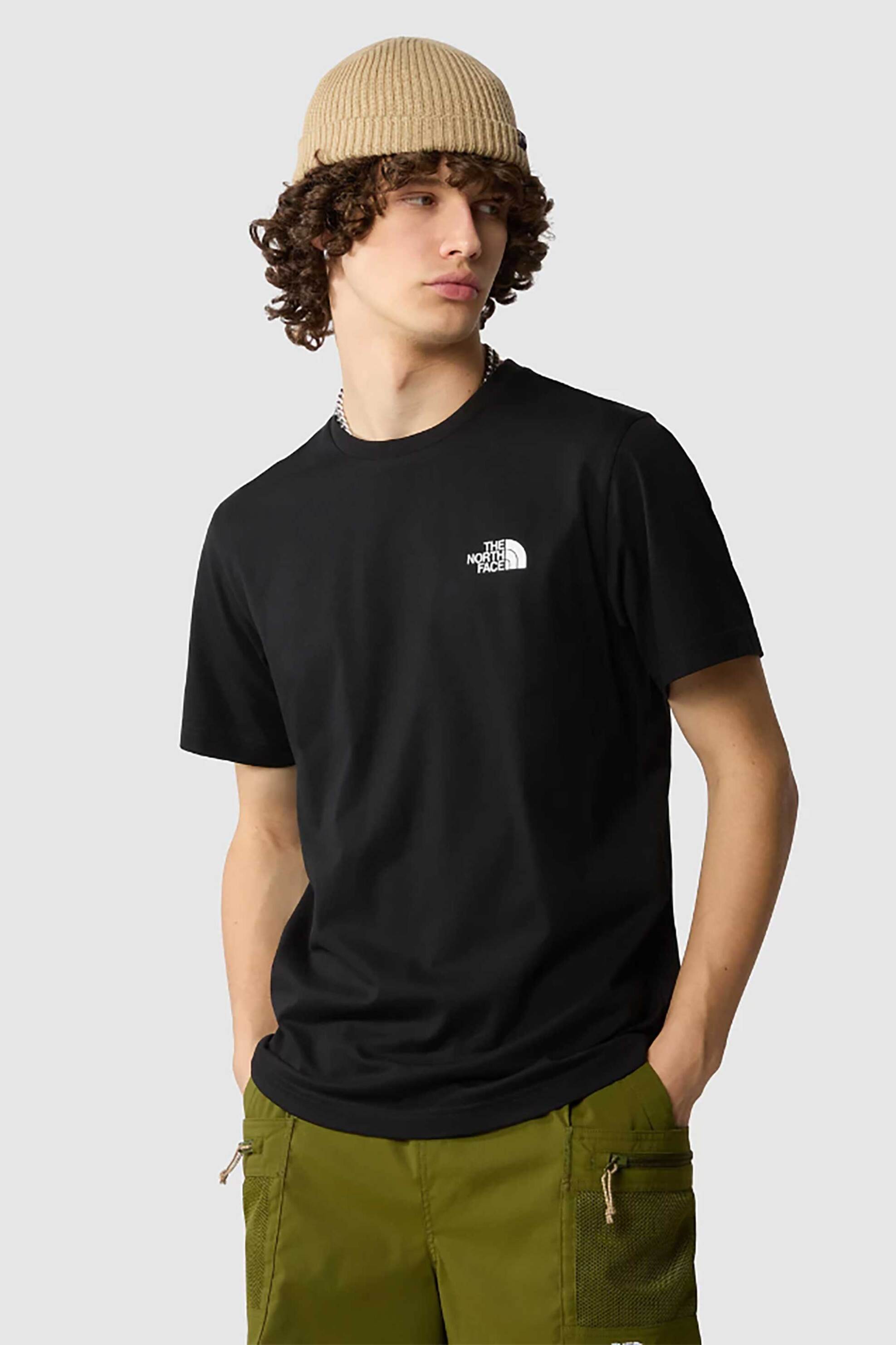 Ανδρική Μόδα > Ανδρικά Ρούχα > Ανδρικές Μπλούζες > Ανδρικά T-Shirts The North Face ανδρικό T-shirt μονόχρωμο με logo prints και logo loop label "Simple Dome" - NF0A87NGJK31 Μαύρο