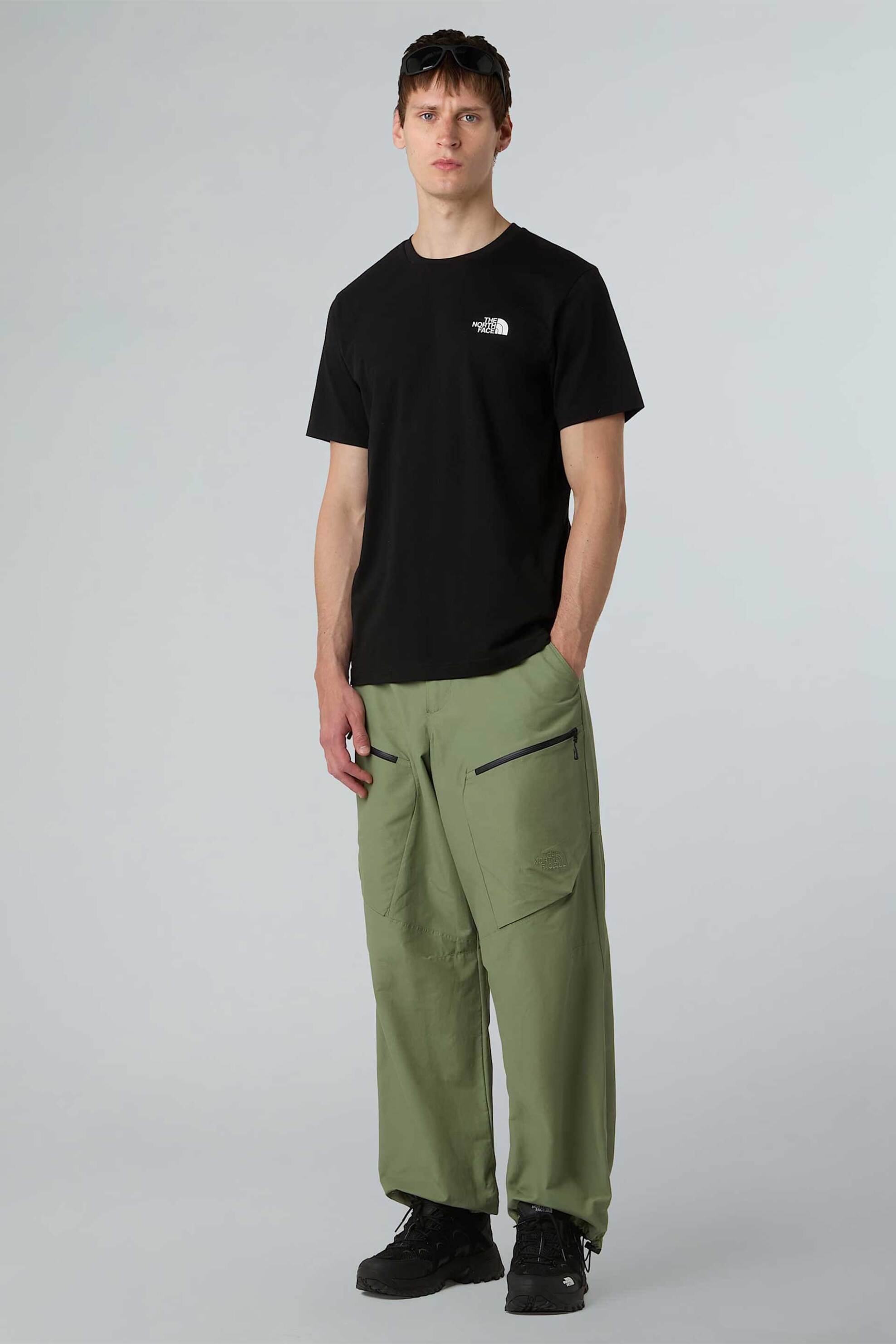 The North Face ανδρικό T-shirt μονόχρωμο με logo prints και logo loop label "Simple Dome" - NF0A87NGJK31 Μαύρο φωτογραφία