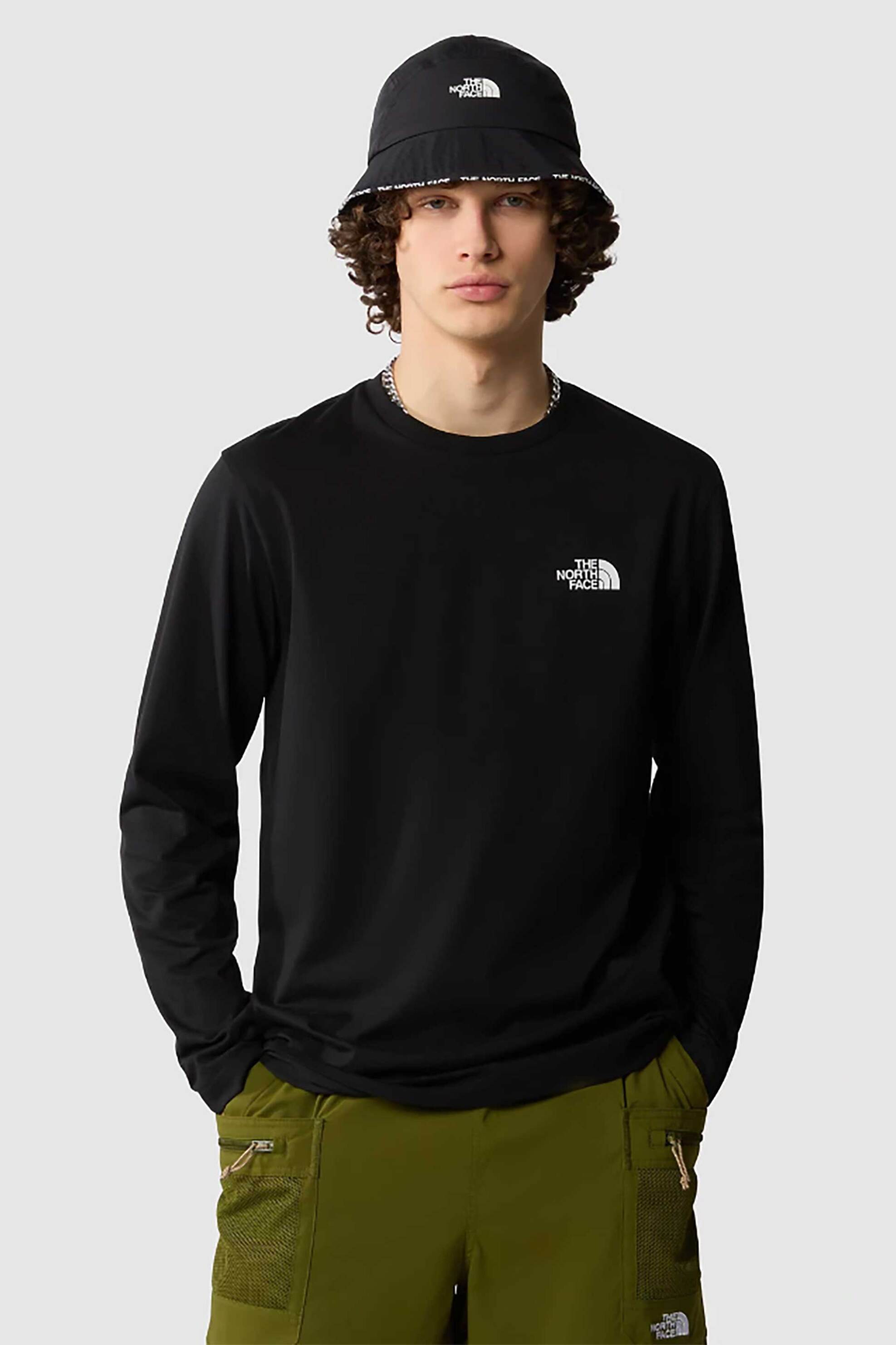 THE NORTH FACE The North Face ανδρική μπλούζα μονόχρωμη με contrast logo prints "Simple Dome" - NF0A87QNJK31 Μαύρο