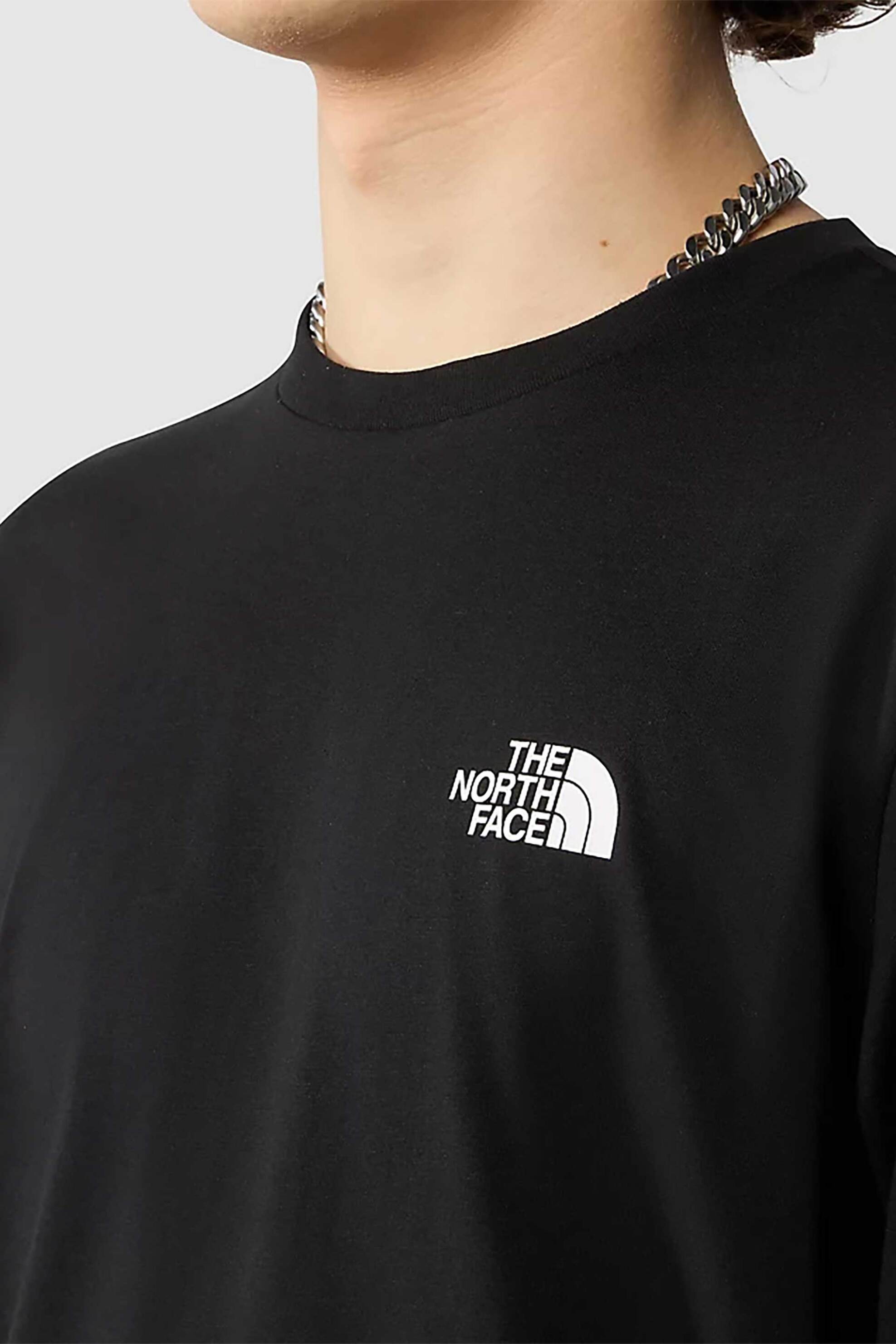 The North Face ανδρική μπλούζα μονόχρωμη με contrast logo prints "Simple Dome" - NF0A87QNJK31 Μαύρο φωτογραφία