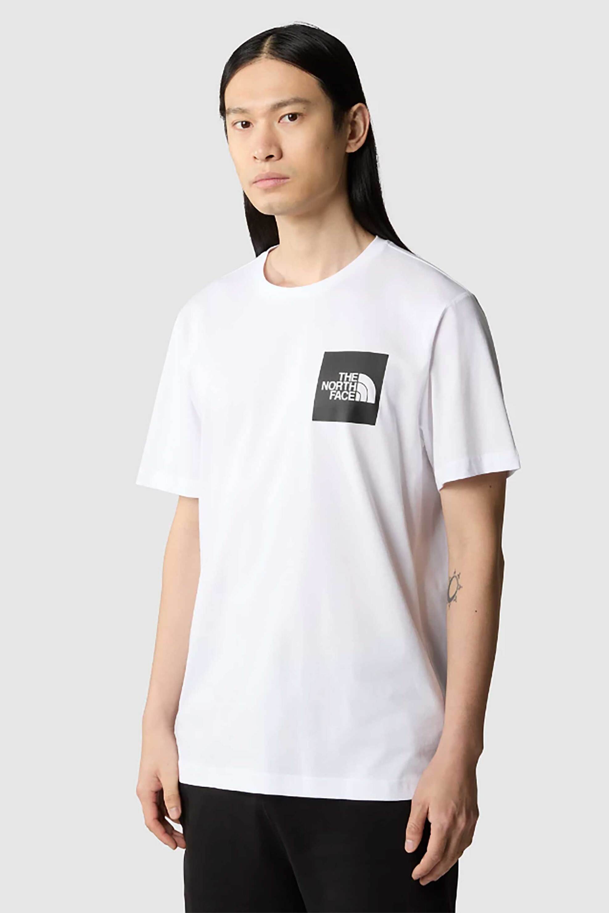 THE NORTH FACE The North Face ανδρικό T-shirt μονόχρωμο με logo print "Fine T-shirt" - NF0A87NDFN41 Λευκό