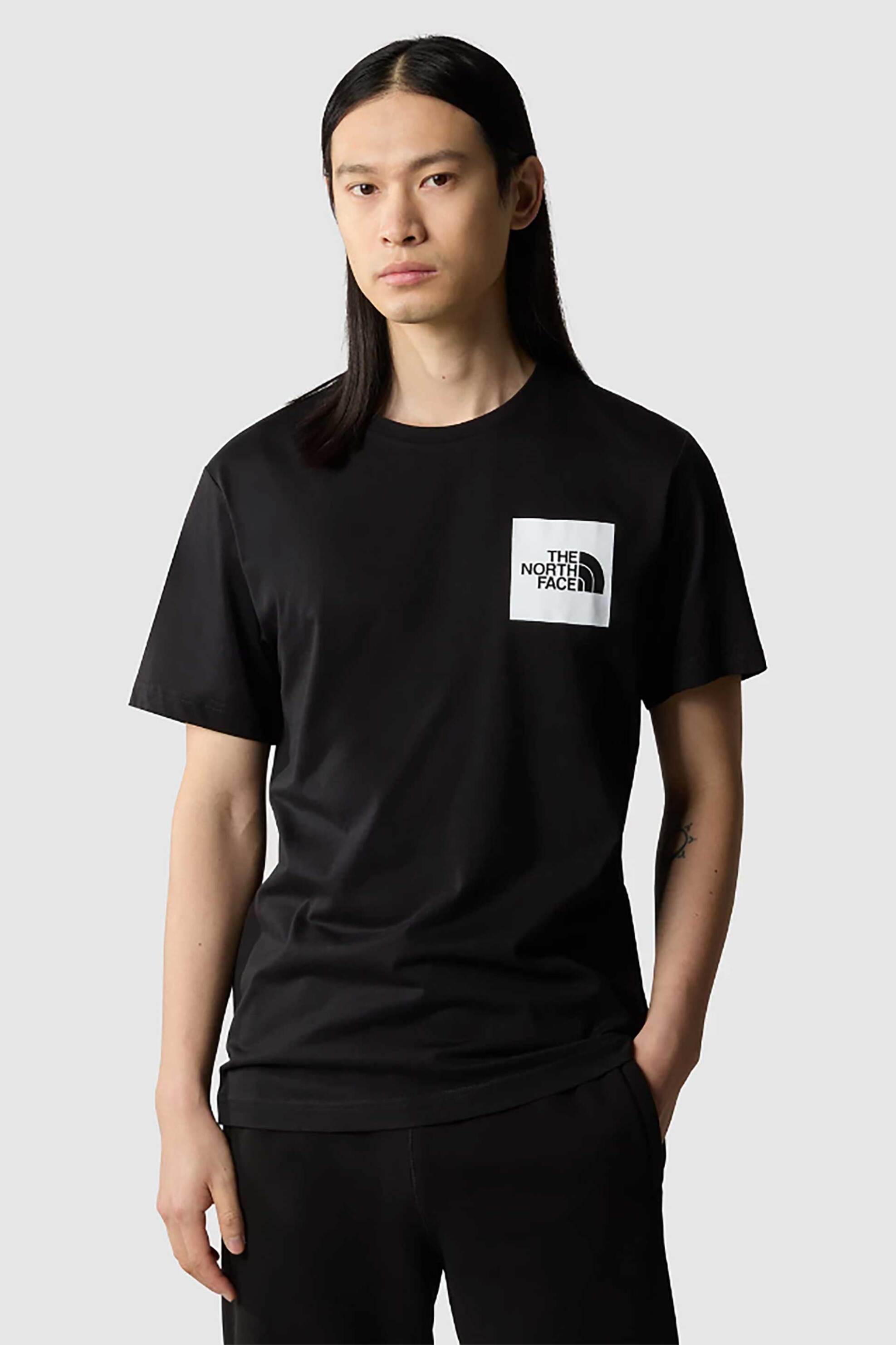 THE NORTH FACE The North Face ανδρικό T-shirt μονόχρωμο με logo print "Fine T-shirt" - NF0A87NDJK31 Μαύρο