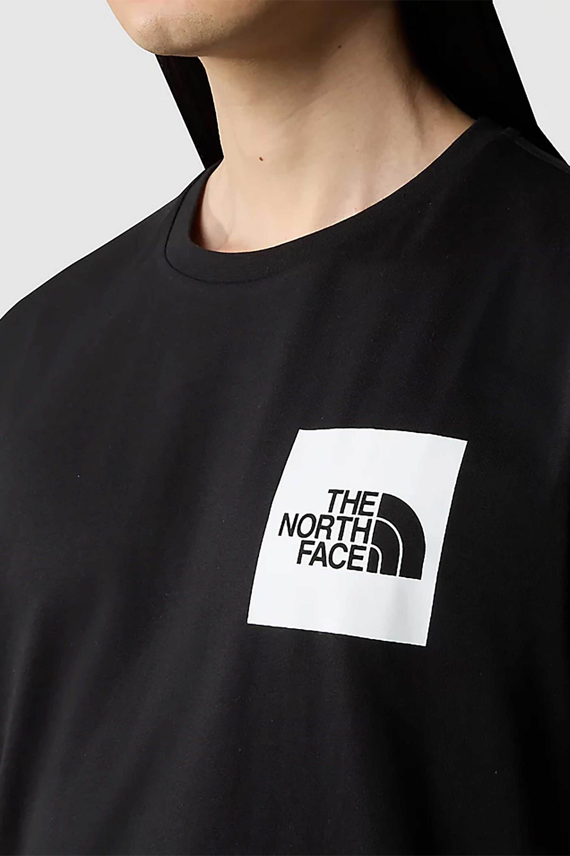 The North Face ανδρικό T-shirt μονόχρωμο με logo print "Fine T-shirt" - NF0A87NDJK31 Μαύρο φωτογραφία
