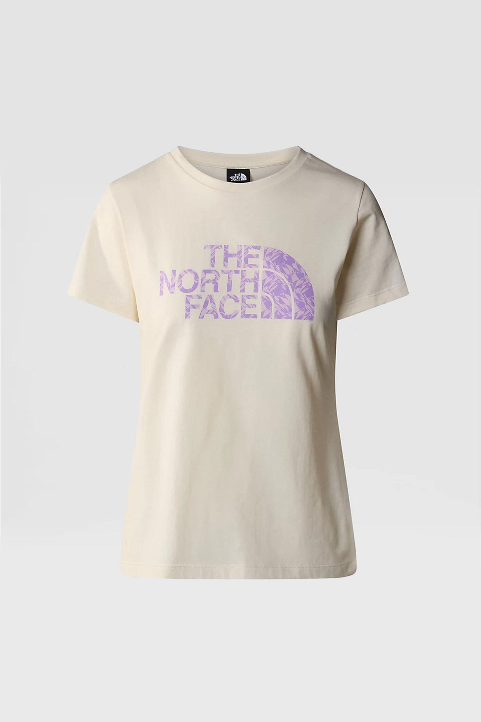 Γυναικεία Ρούχα & Αξεσουάρ > Γυναικεία Ρούχα > Γυναικεία Τοπ > Γυναικεία T-Shirts The North Face γυναικείο T-shirt μονόχρωμο βαμβακερό με logo prints "Easy" - NF0A87N6YFO1 Εκρού
