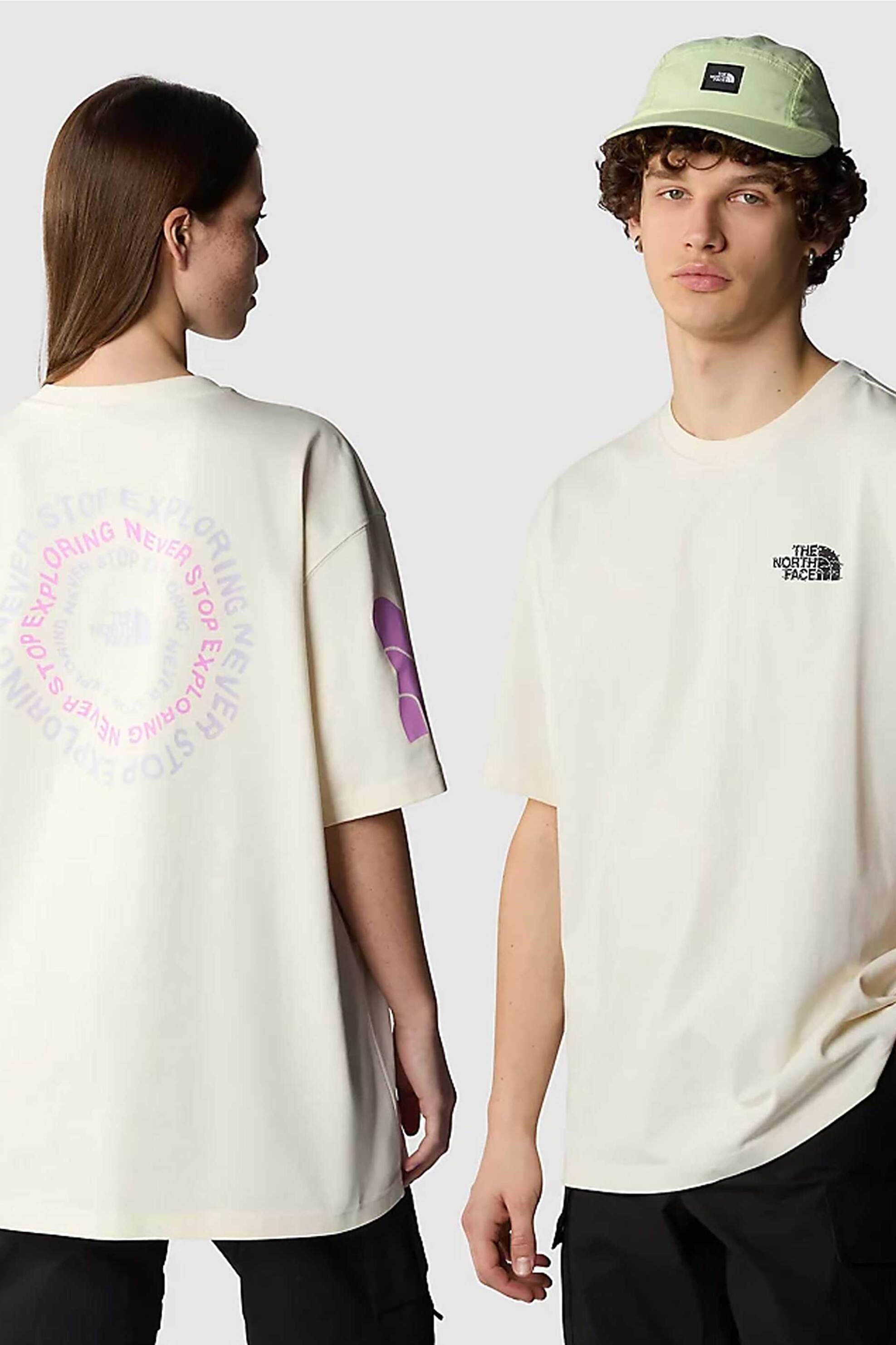 Ανδρική Μόδα > Ανδρικά Ρούχα > Ανδρικές Μπλούζες > Ανδρικά T-Shirts The North Face unisex T-shirt βαμβακερό μονόχρωμο με contrast prints "NSE Graphic" - NF0A87F6QLI1 Κρέμ