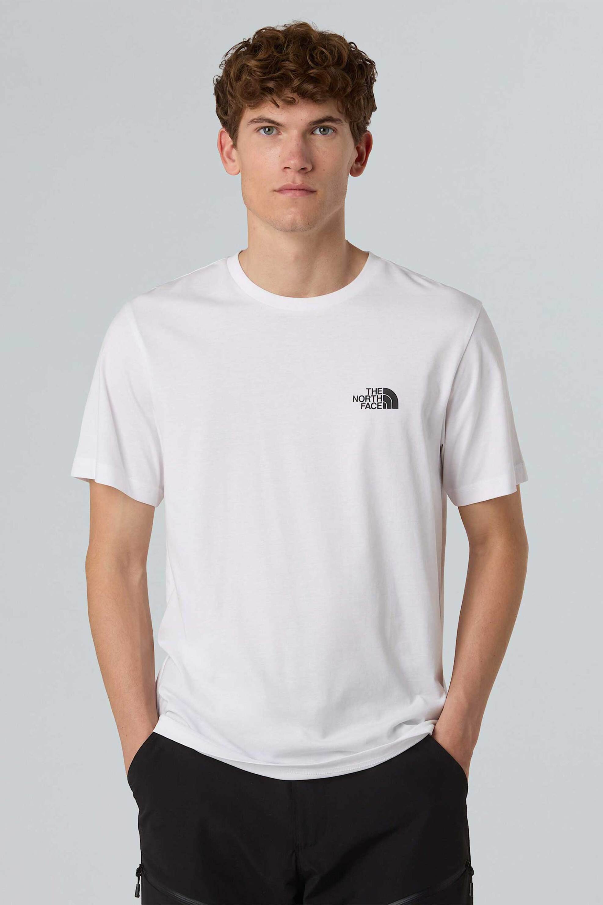 The North Face ανδρικό T-shirt με logo print Regular Fit "Simple Dome" - NF0A87NGFN41 Λευκό