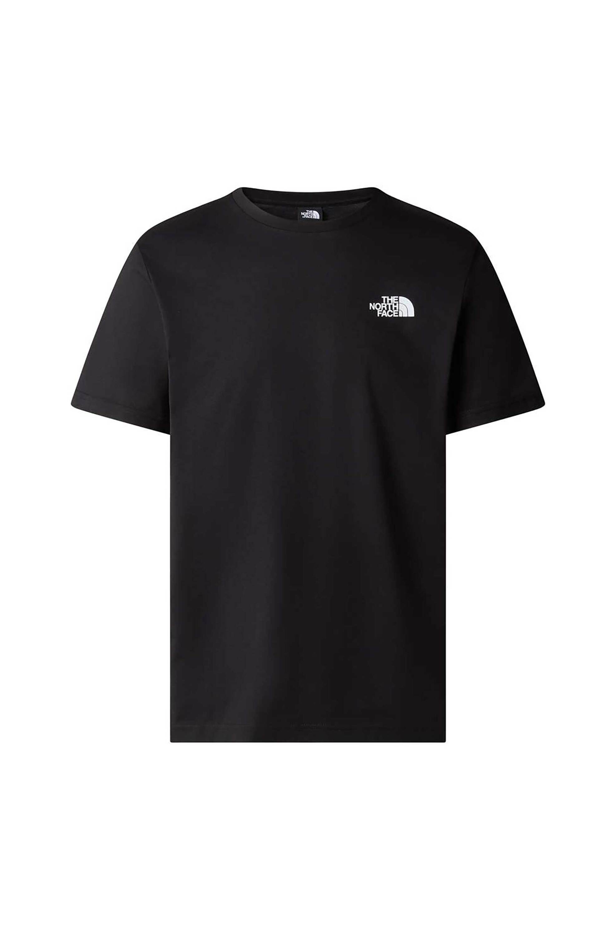 The North Face ανδρικό βαμβακερό T-shirt μονόχρωμο με contrast logo print "Redbox" - NF0A87NPJK31 Μαύρο