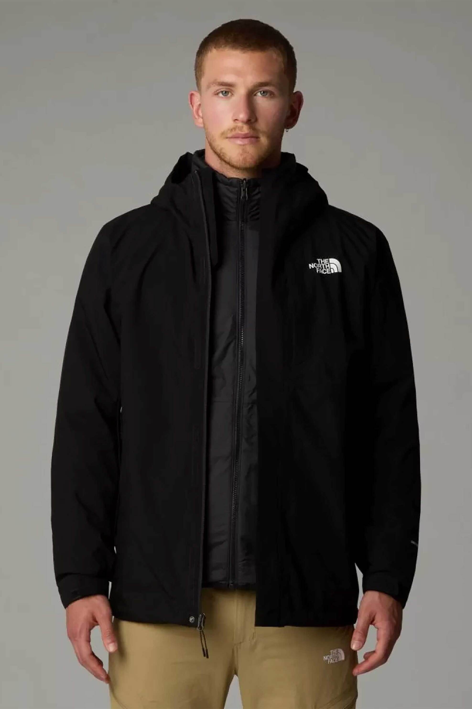 THE NORTH FACE The North Face ανδρικό μπουφάν με κουκούλα μονόχρωμο και λογότυπο - NF0A5IWI4H01 Μαύρο