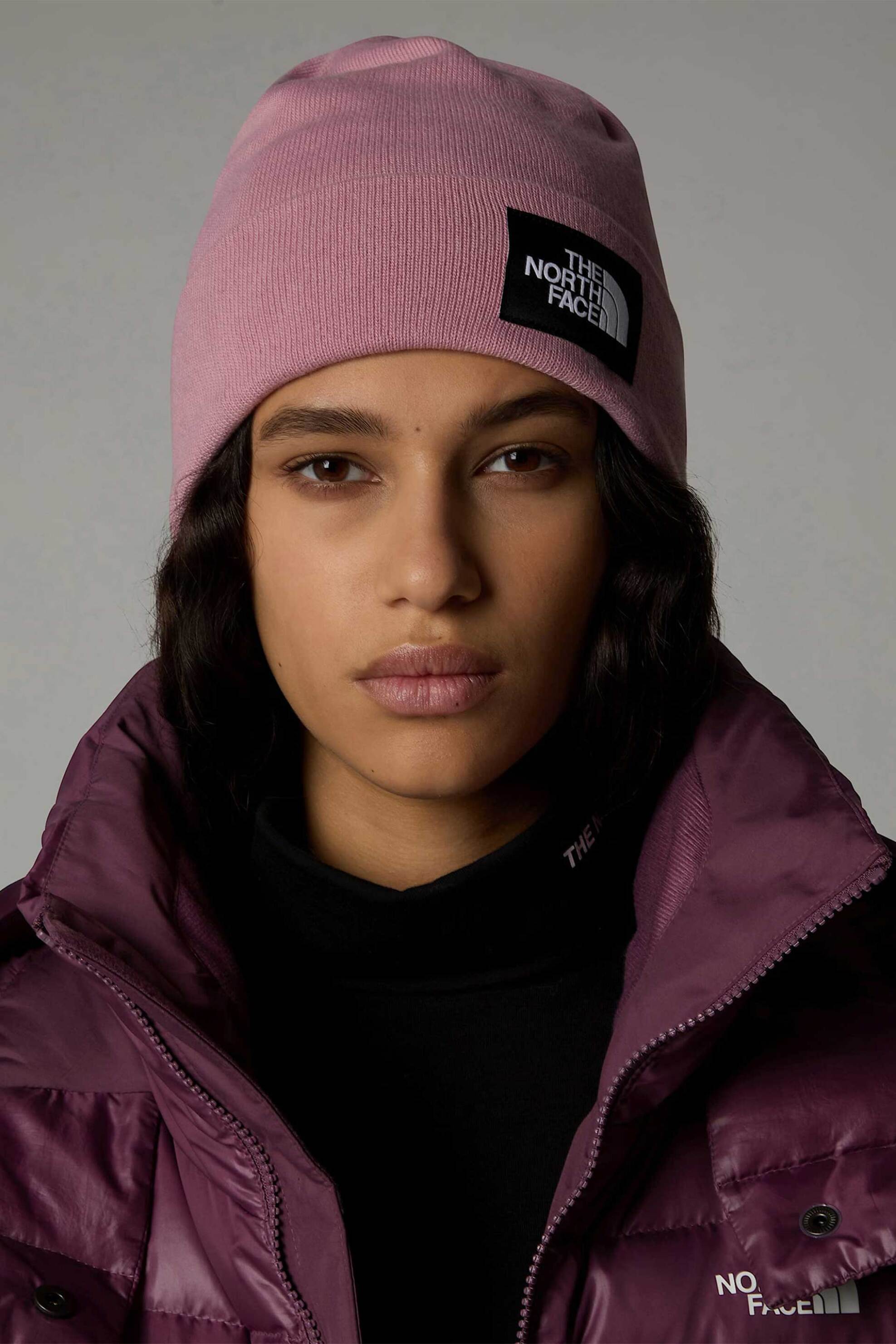 The North Face unisex σκούφος μονόχρωμος με logo patch "Dock Worker" - NF0A3FNT1MI1 Ροζ φωτογραφία