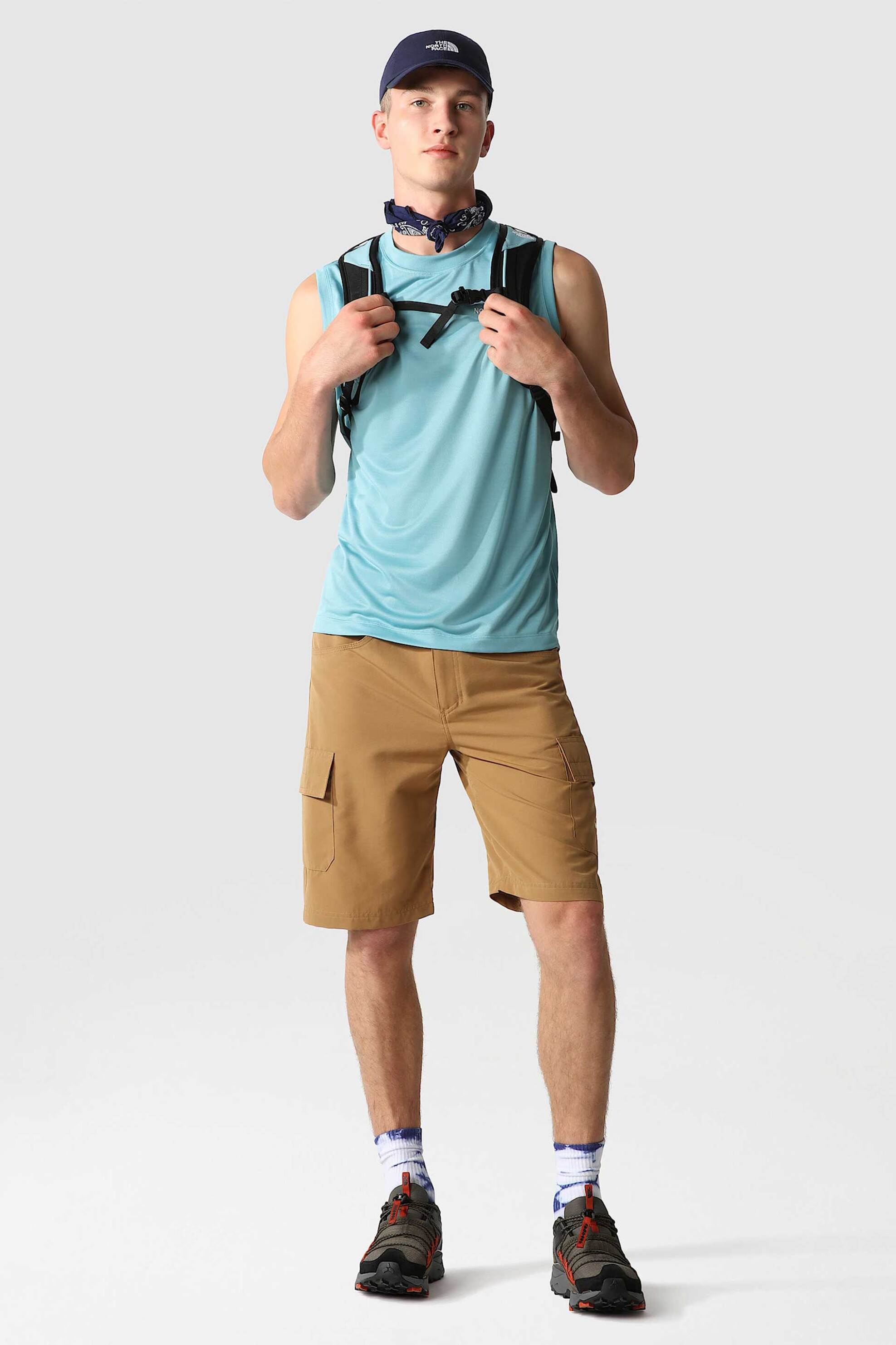THE NORTH FACE The North Face ανδρική βερμούδα cargo μονόχρωμη "Horizon" - NF0A824D8W01 Καφέ Ανοιχτό