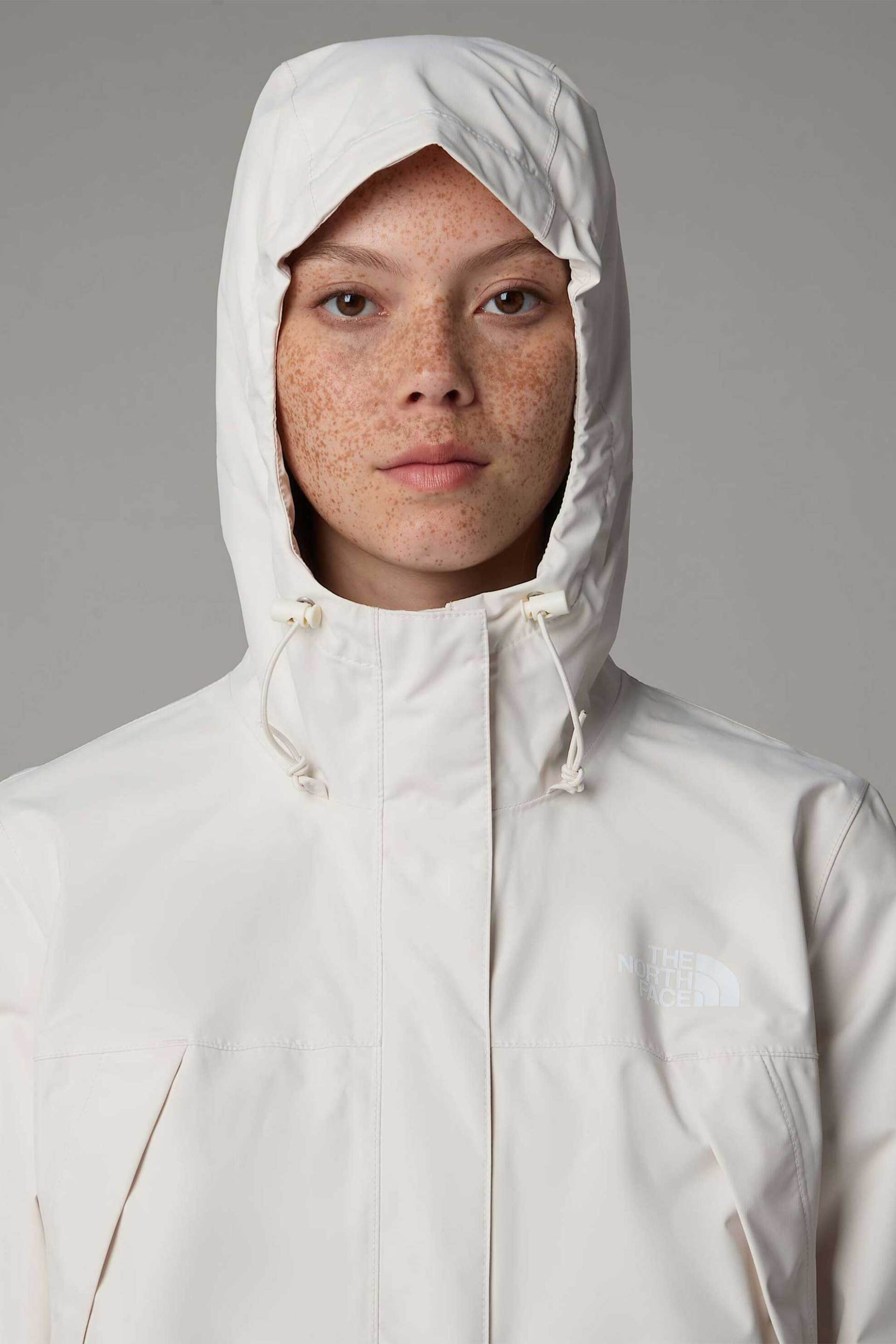 The North Face γυναικείο μπουφάν μονόχρωμο με λογότυπο "Antora" - NF0A8BKDQLI1 Λευκό φωτογραφία