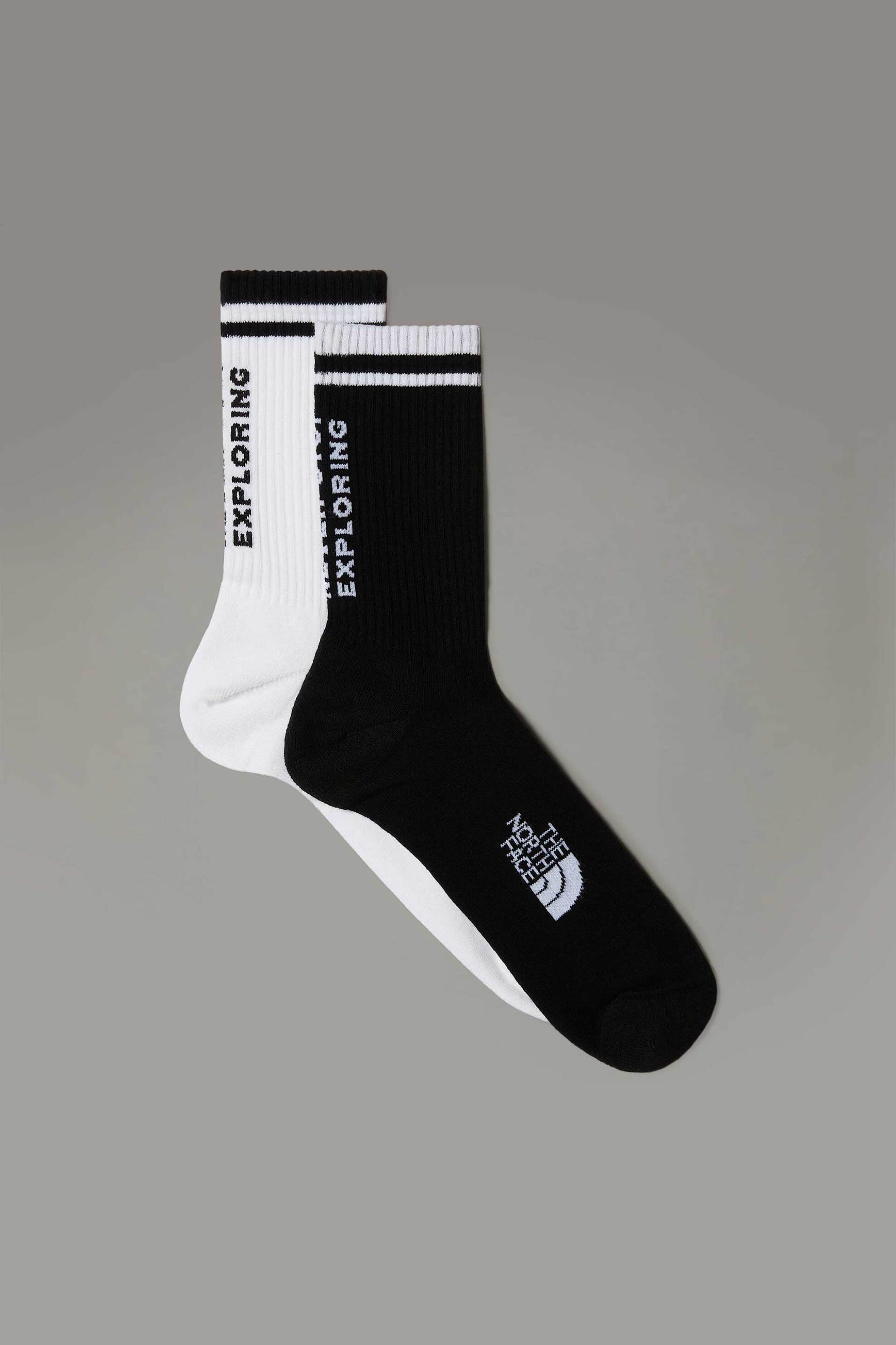 The North Face σετ unisex μακριές κάλτσες με lettering "NSE Everyday" (2 ζευγάρια) - NF0A8CMPKY41 Ασπρόμαυρο