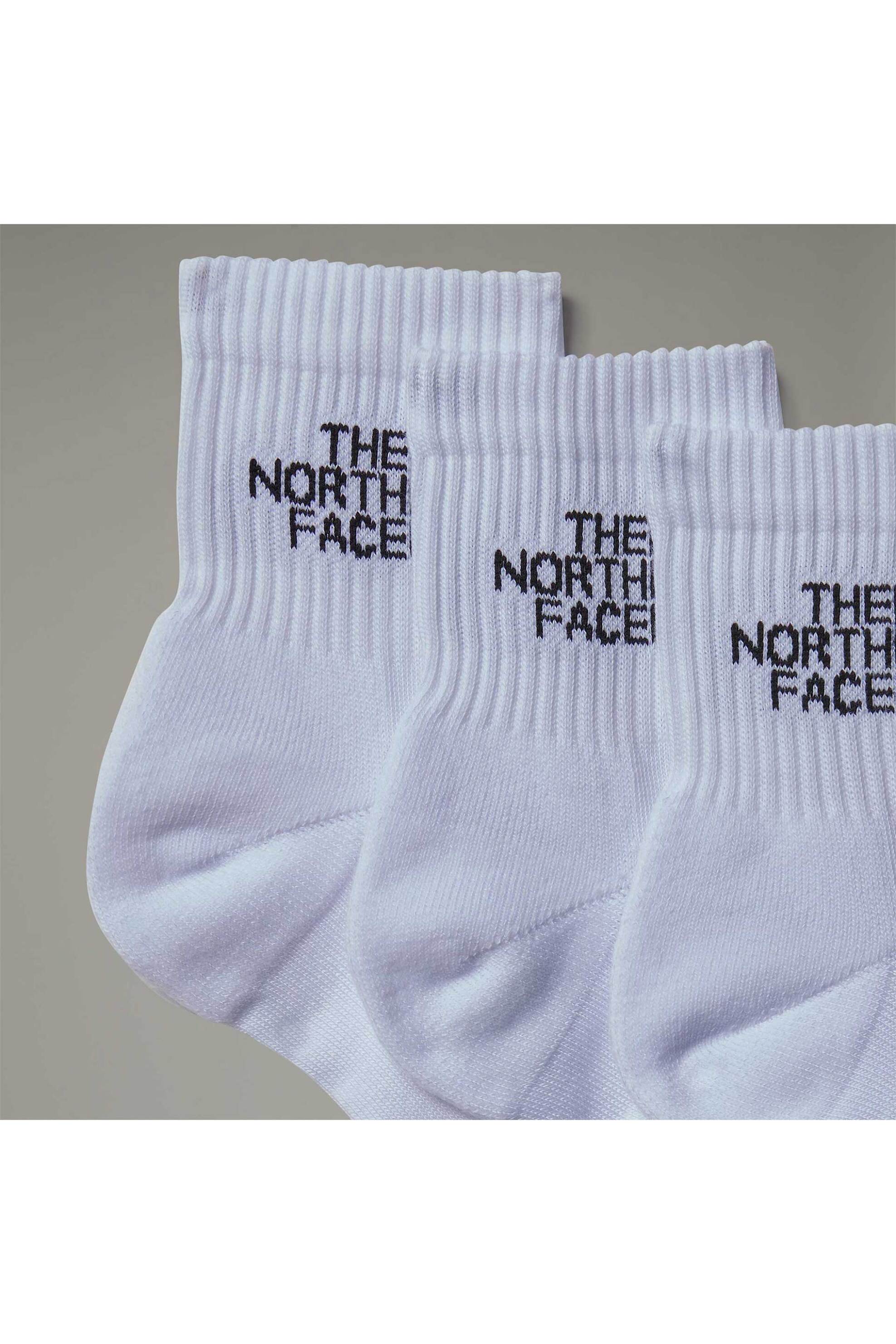 The North Face Σετ Unisex Μακριές Κάλτσες Ribbed με Λογότυπο Multi Sport Cushion (3 Ζευγάρια) - Nf0A882Gfn41 Λευκό
