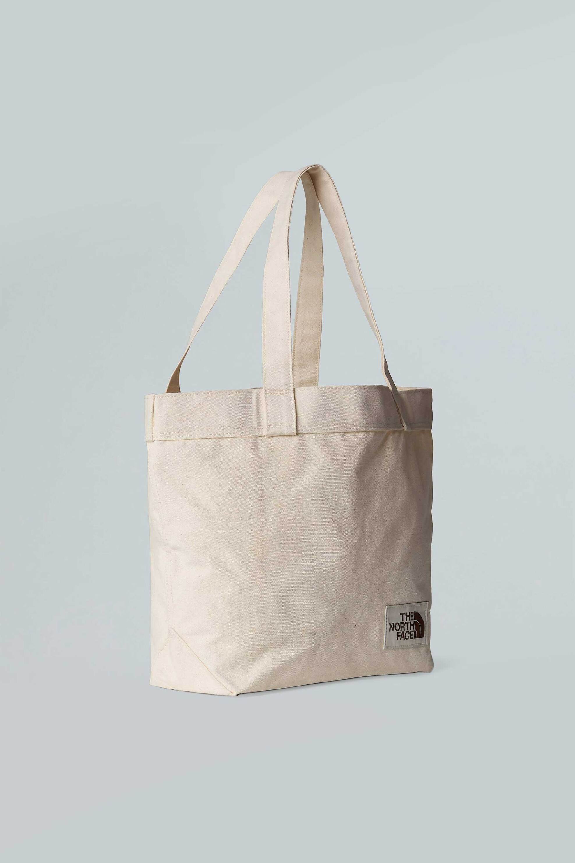The North Face unisex βαμβακερή τσάντα tote με λογότυπο - NF0A3VWQBUI1 Εκρού φωτογραφία
