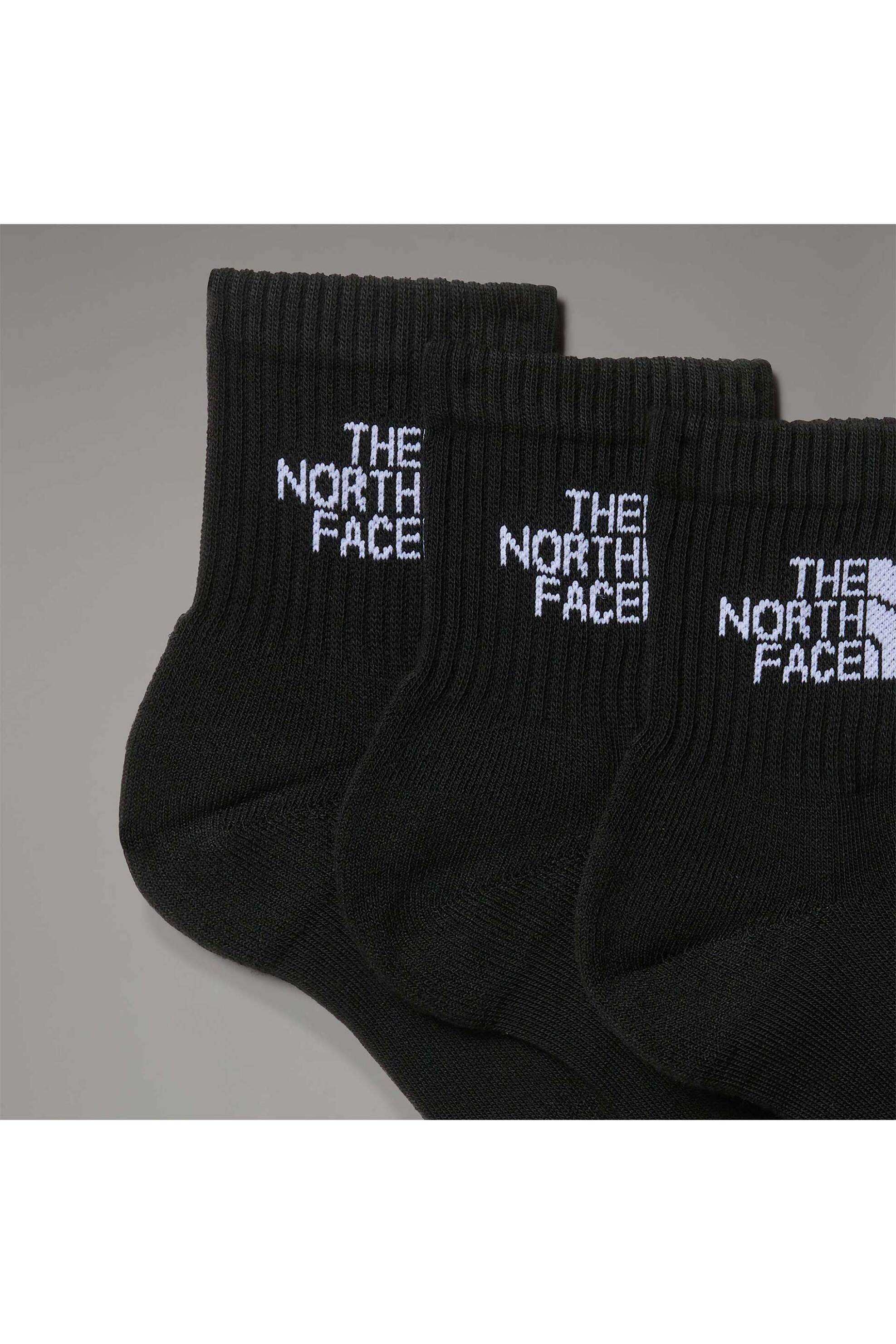 The North Face Σετ Unisex Μακριές Κάλτσες Ribbed με Λογότυπο Multi Sport Cushion (3 Ζευγάρια) - Nf0A882Gjk31 Μαύρο