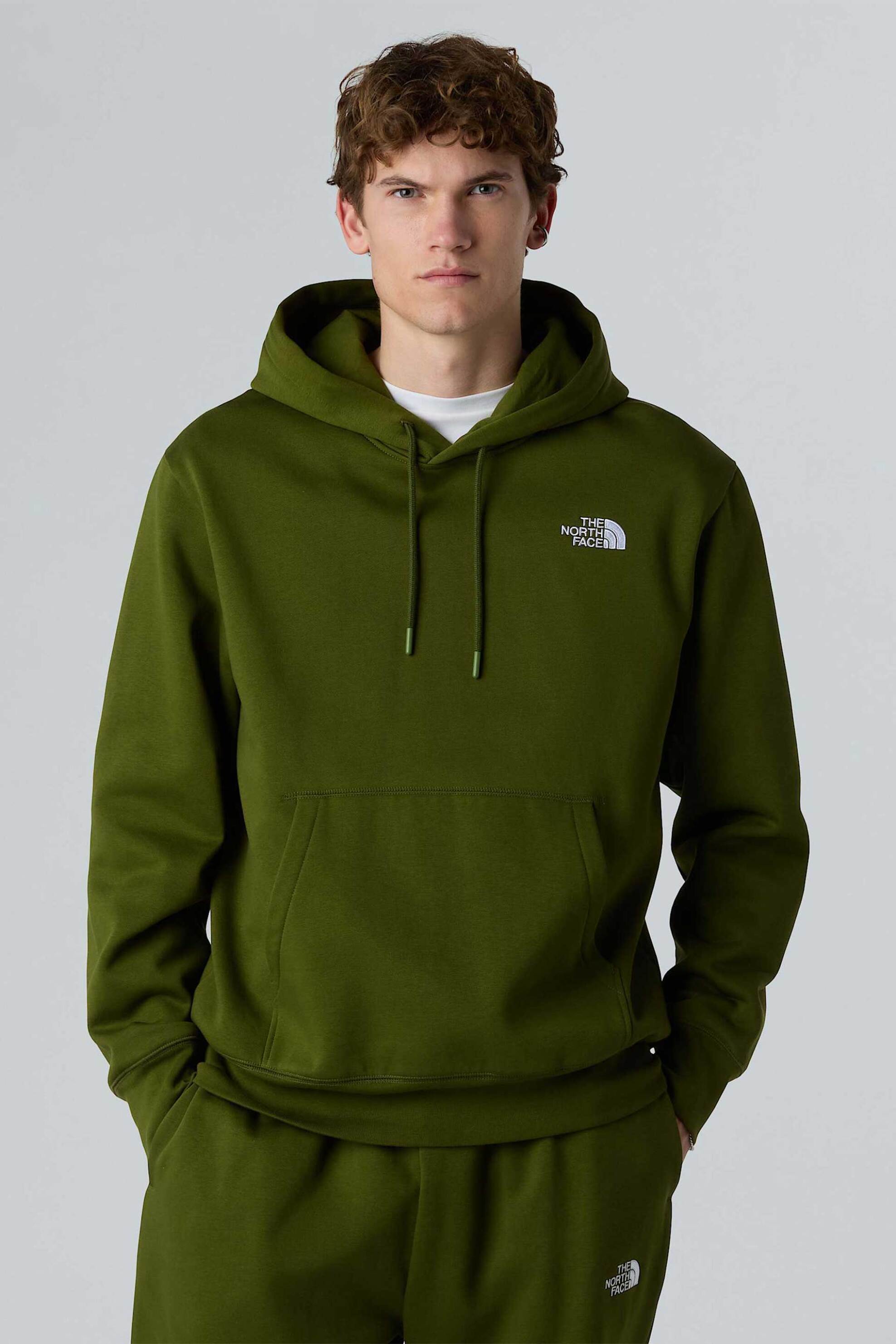 The North Face ανδρική μπλούζα φούτερ με κουκούλα και λογότυπο Relaxed Fit "Essential" - NF0A89ESBRI1 Χακί