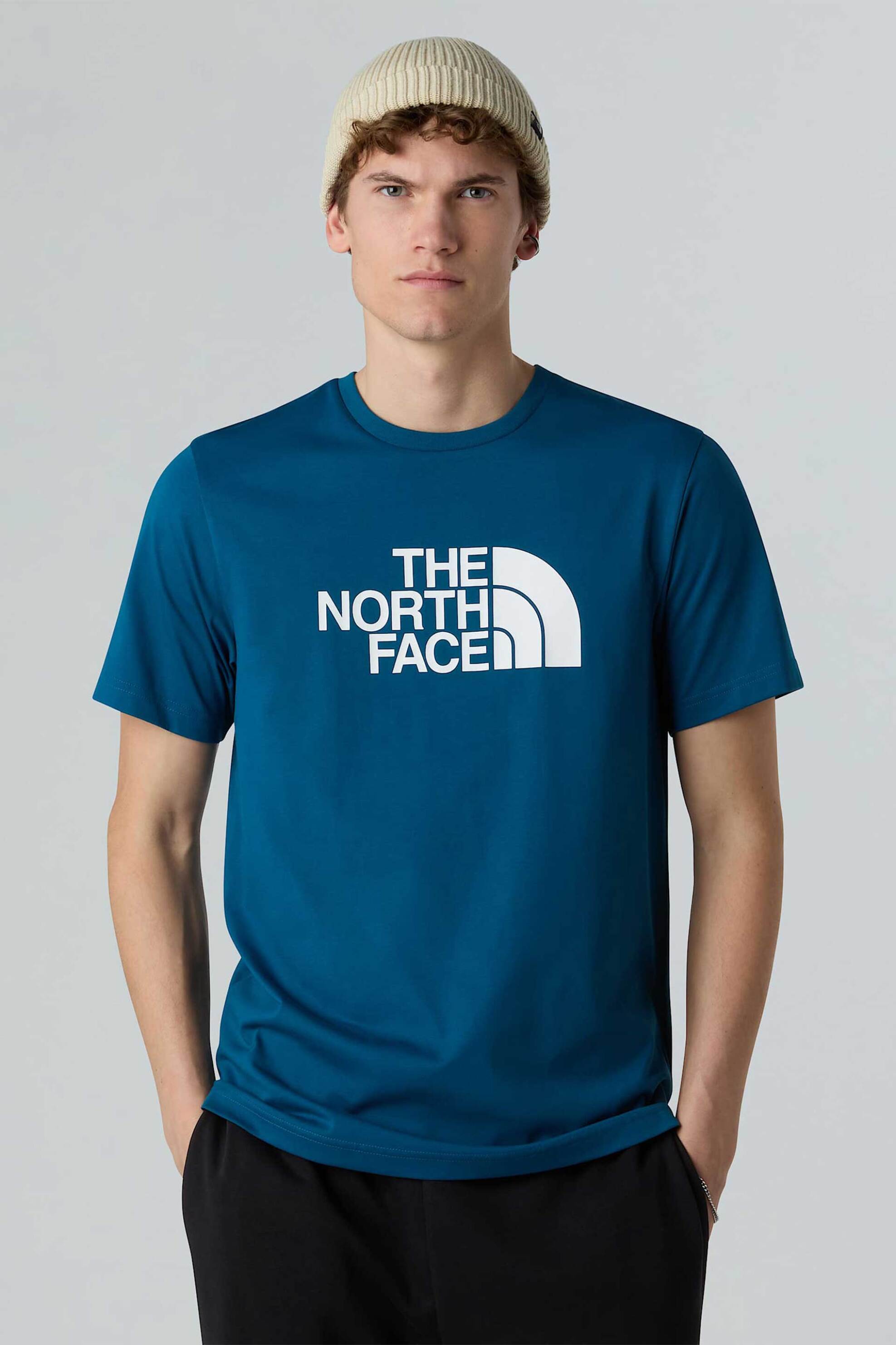 The North Face ανδρικό T-shirt μονόχρωμο με contrast logo print "Easy" - NF0A8A6CBSI1 Μπλε