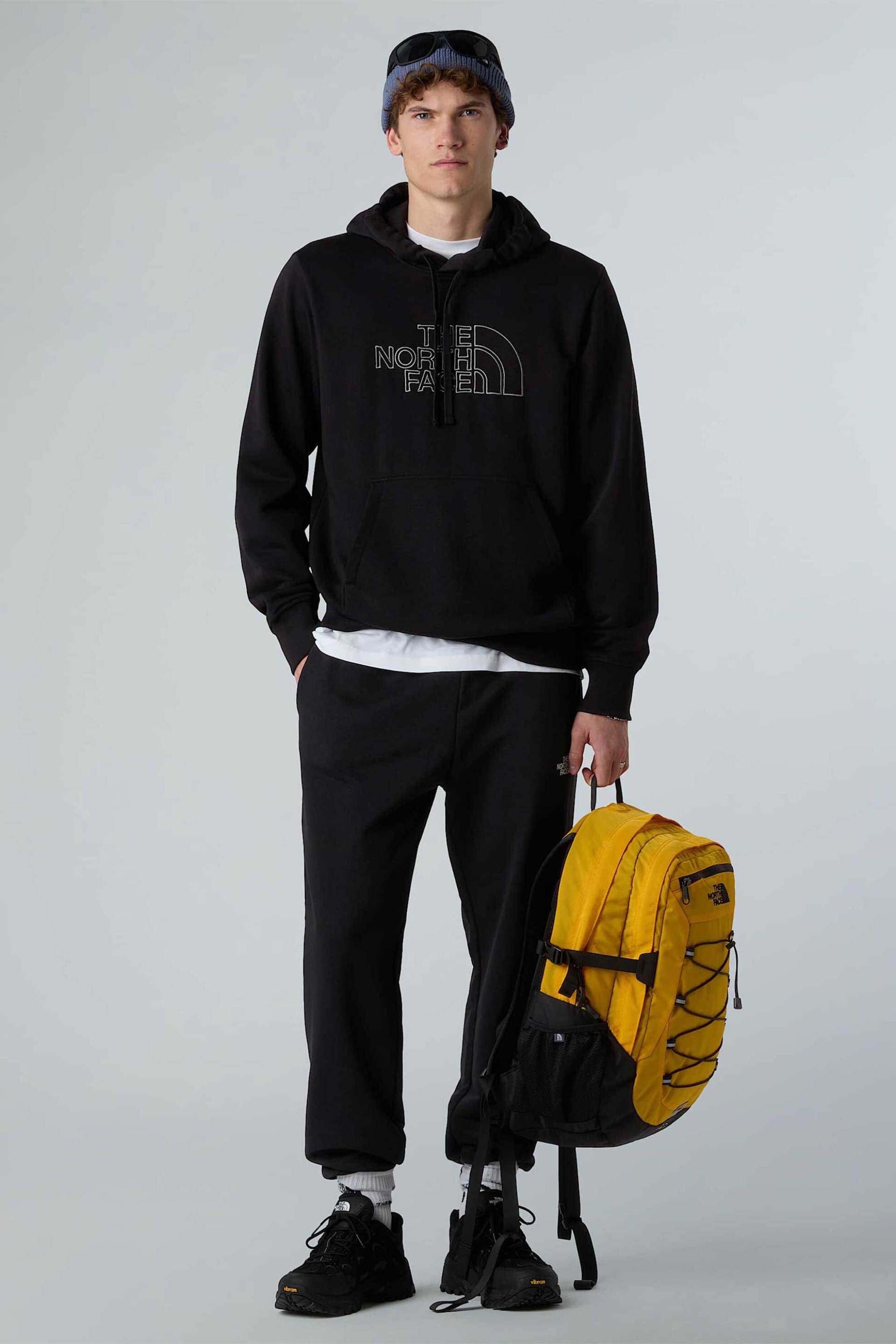 The North Face ανδρικό παντελόνι με logo print Regular Fit "Simple Dome" - NF0A8C41JK31 Μαύρο