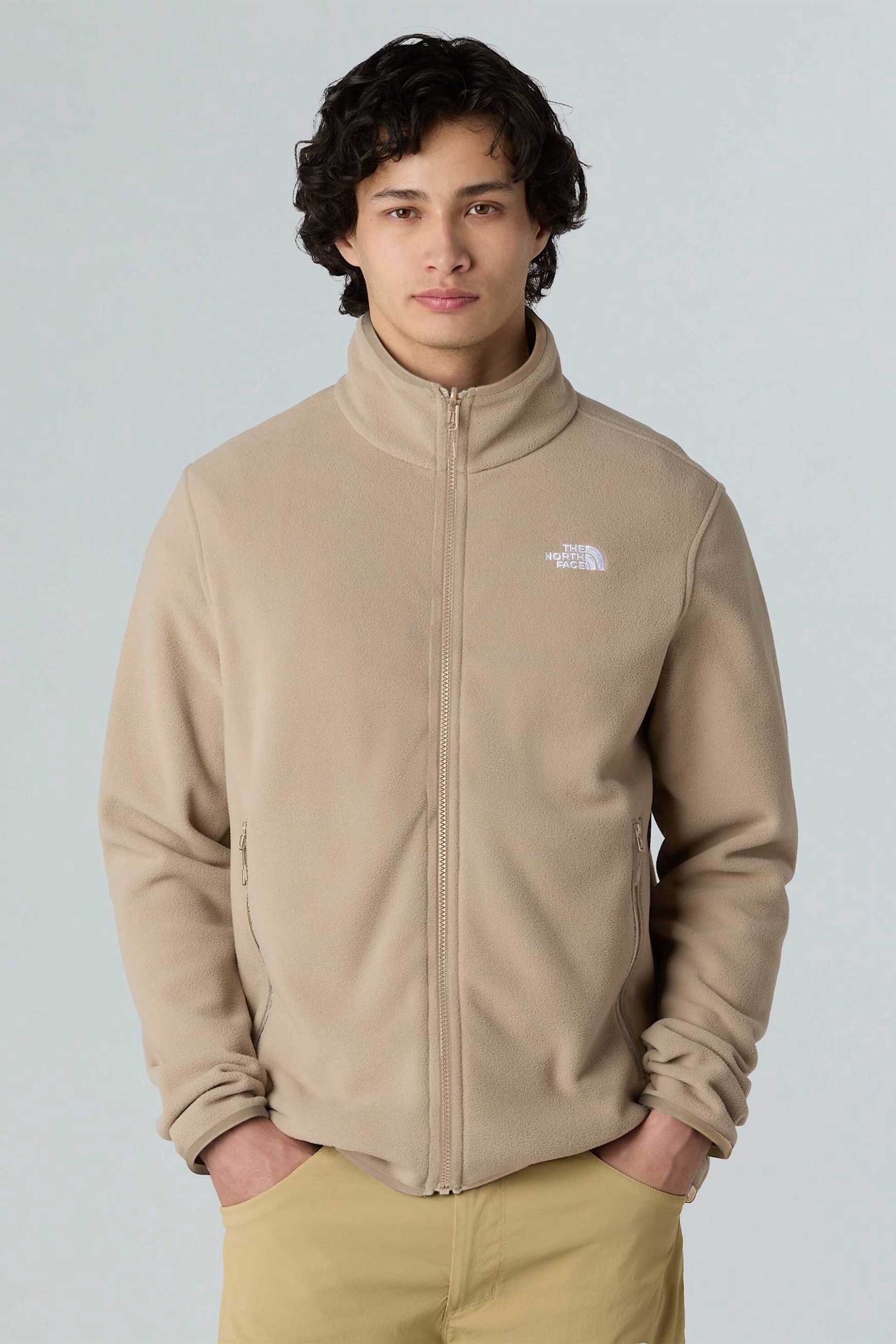 Fleece φούτερ ανδρικά σε μπεζ