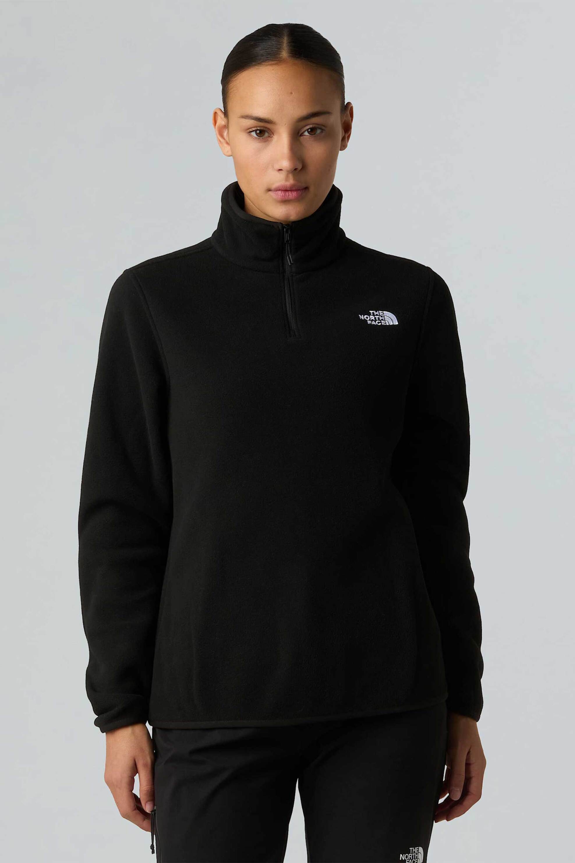 The North Face γυναικεία μπλούζα φούτερ fleece "Glacier 1/4 Zip" - NF0A8D2JJK31 Μαύρο