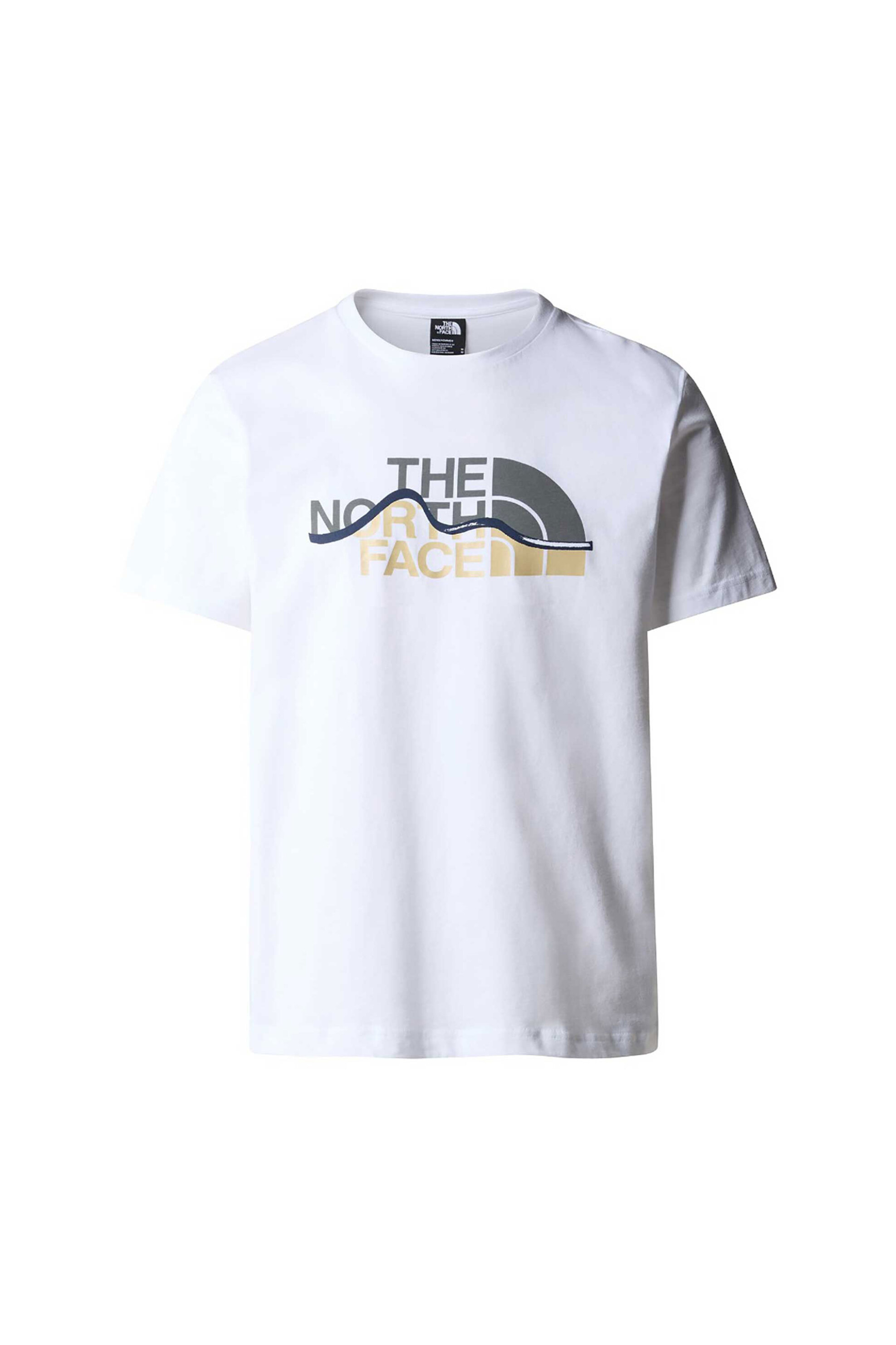 The North Face ανδρικό T-shirt με contrast logo print "Mountain Line" - NF0A87NTFN41 Λευκό