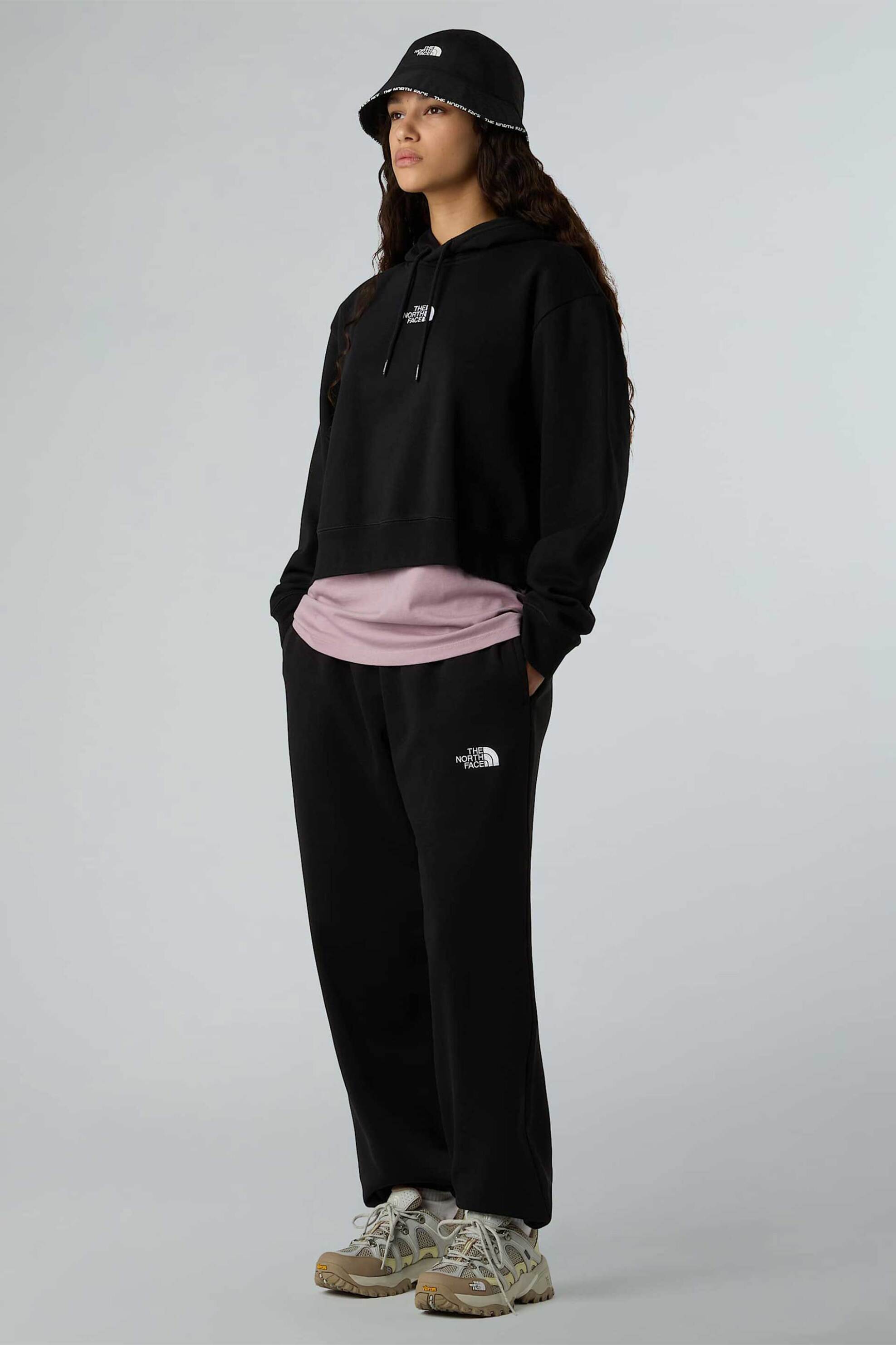 The North Face γυναικεία μπλούζα φούτερ με κουκούλα "Essential Cropped"" - NF0A89EXJK31 Μαύρο