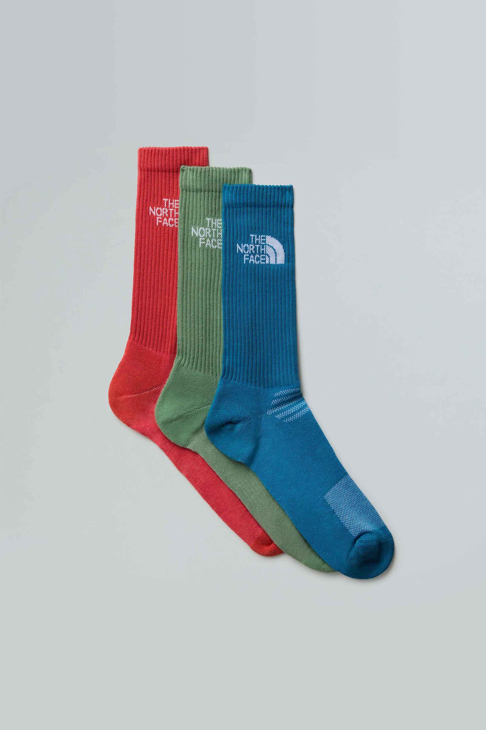 The North Face σετ unisex μακριές κάλτσες ribbed με λογότυπο "Multi Sport Cush" (3 ζευγάρια) - NF0A882HFTI1 Πολύχρωμο