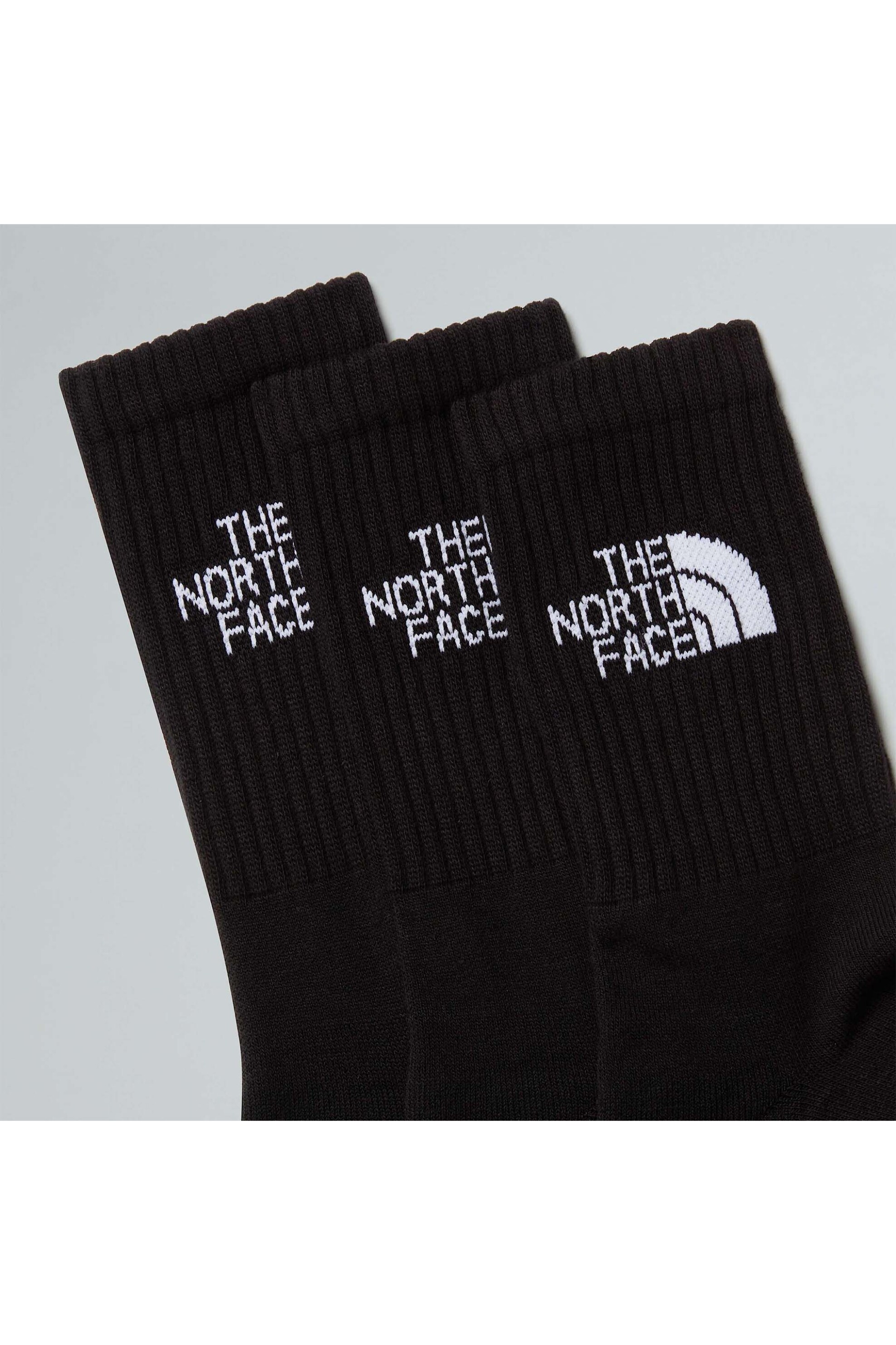 The North Face Σετ Unisex Μακριές Κάλτσες Ribbed με Λογότυπο Everyday Standard Crew (3 Ζευγάρια) - Nf0A8Ekxjk31 Μαύρο