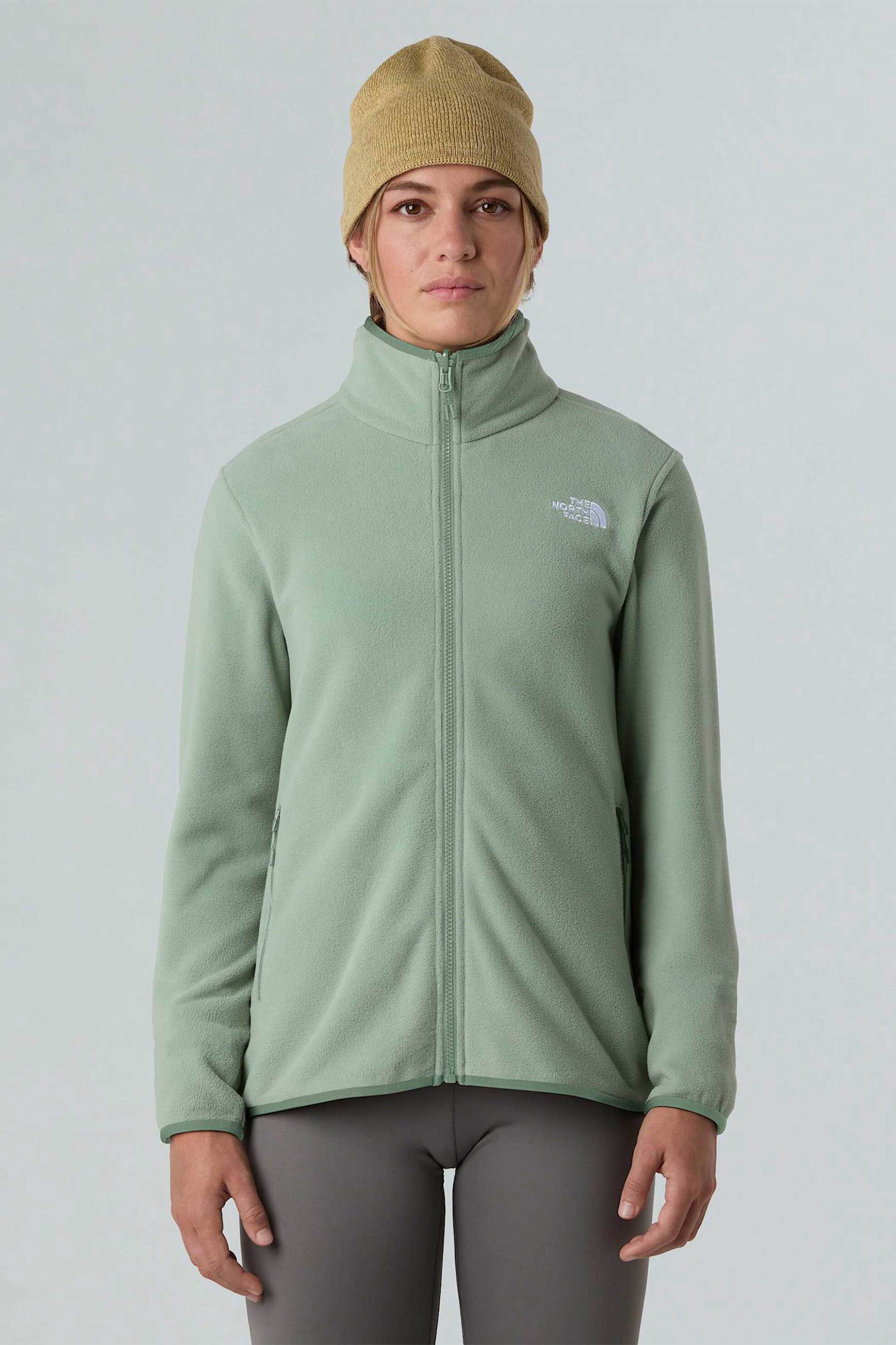 The North Face γυναικεία ζακέτα φούτερ με κεντημένο λογότυπο "Glacier Full-Zip Fleece" - NF0A8D2FBQ11 Βεραμάν