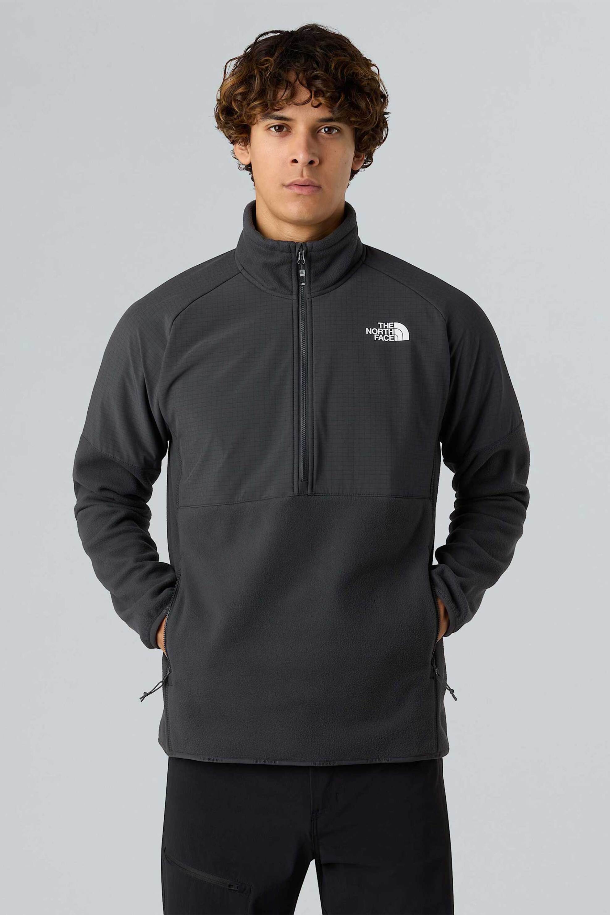 The North Face ανδρική μπλούζα φούτερ fleece "Glacier Heavyweight 1/2 Zip" - NF0A89JHU8M1 Ανθρακί