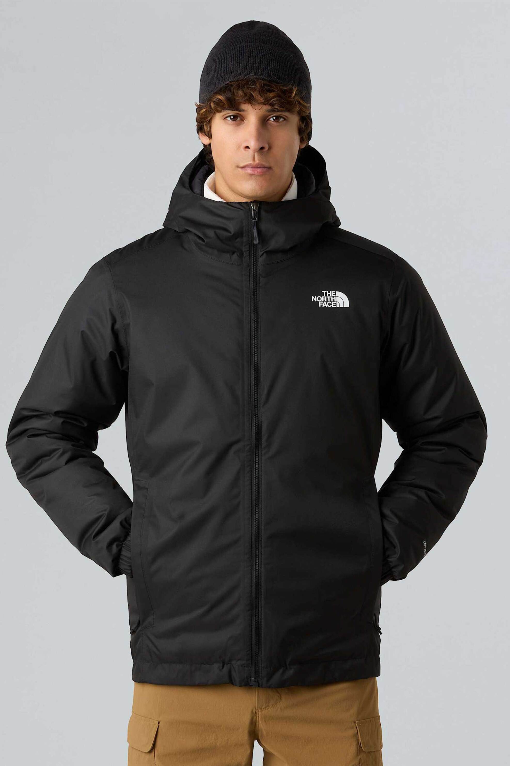 The North Face ανδρικό αδιάβροχο μπουφάν με κουκούλα "Quest Insulated" - NF00C302KX71 Μαύρο