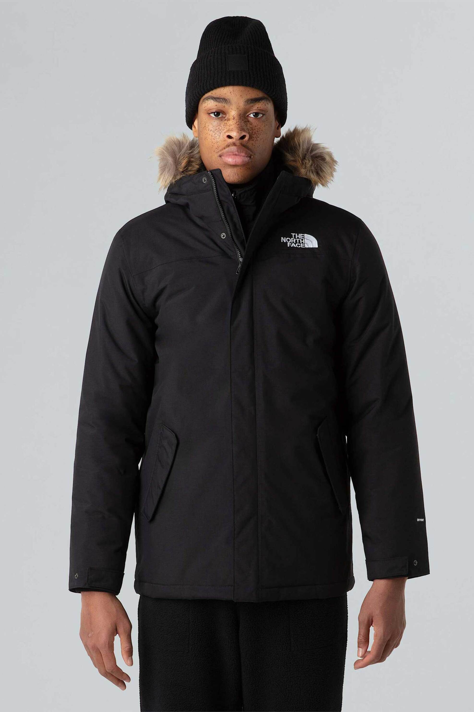 The North Face ανδρικό αδιάβροχο μπουφάν με κουκούλα "Zaneck" - NF0A4M8HKX71 Μαύρο