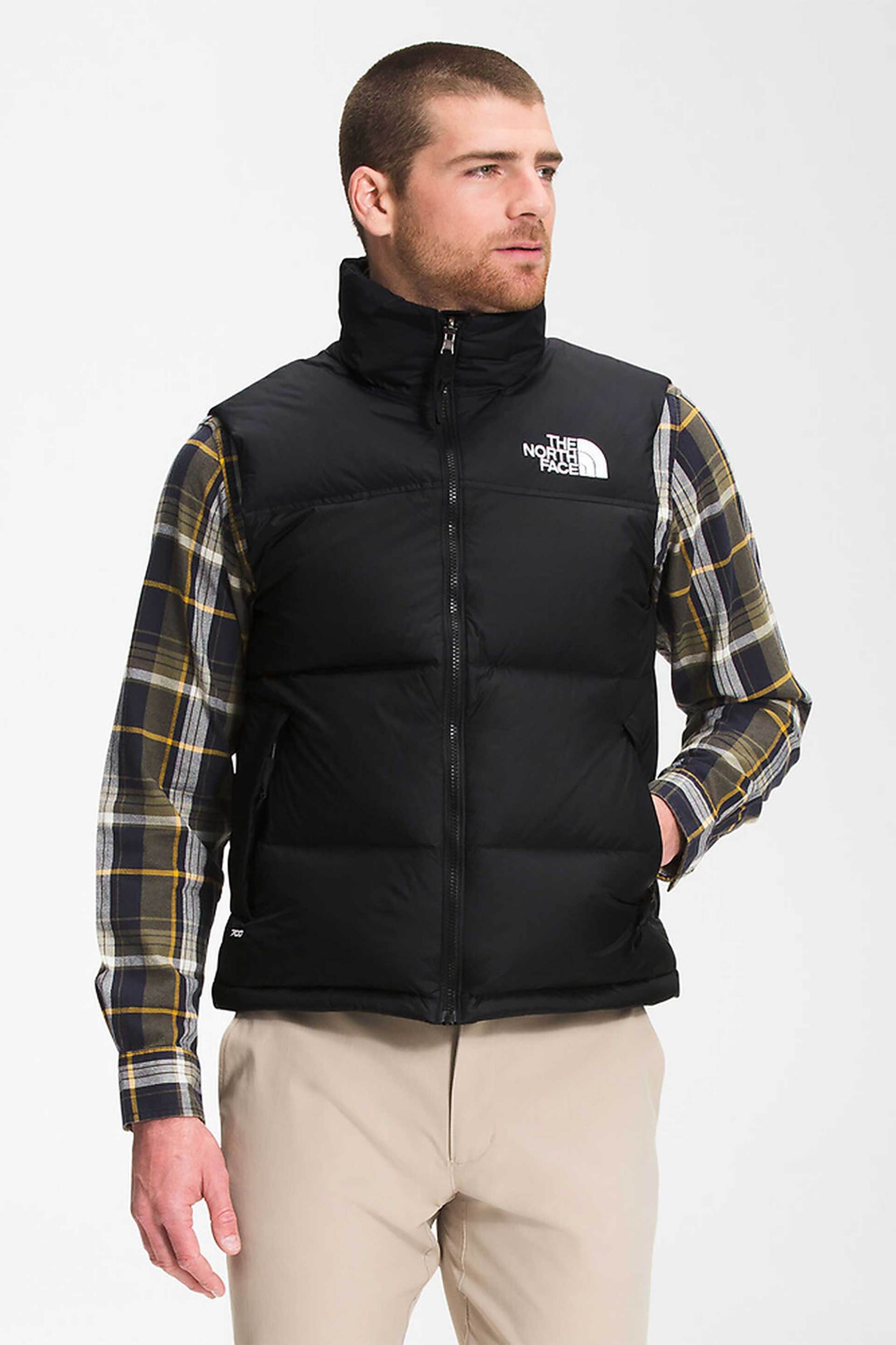 The North Face ανδρικό αδιάβροχο αμάνικο μπουφάν Relaxed Fit "1996 Retro Nuptse" - NF0A3JQQLE41 Μαύρο