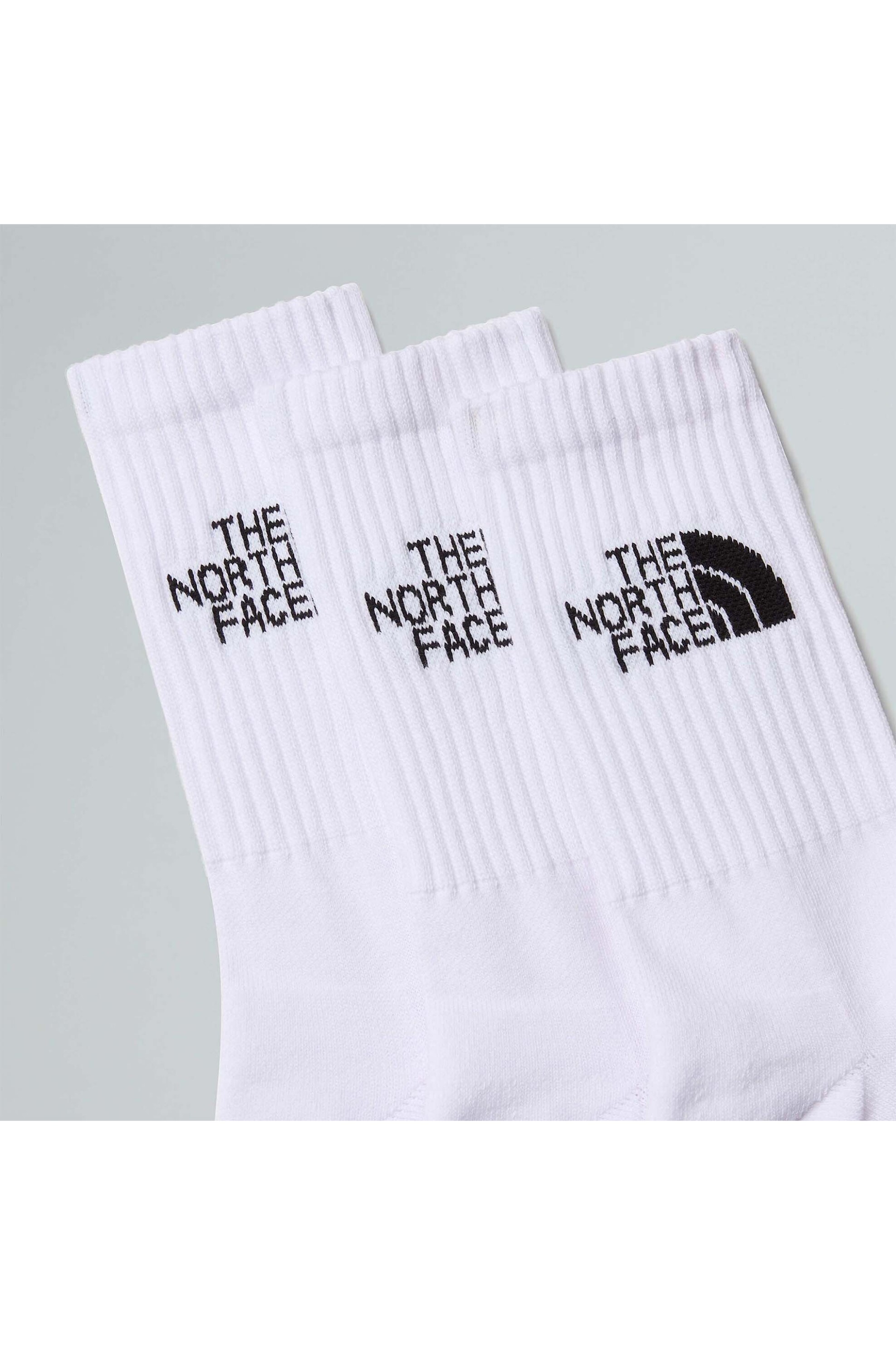 The North Face Σετ Unisex Μακριές Κάλτσες Ribbed με Λογότυπο Everyday Standard Crew (3 Ζευγάρια) - Nf0A8Ekxfn41 Λευκό