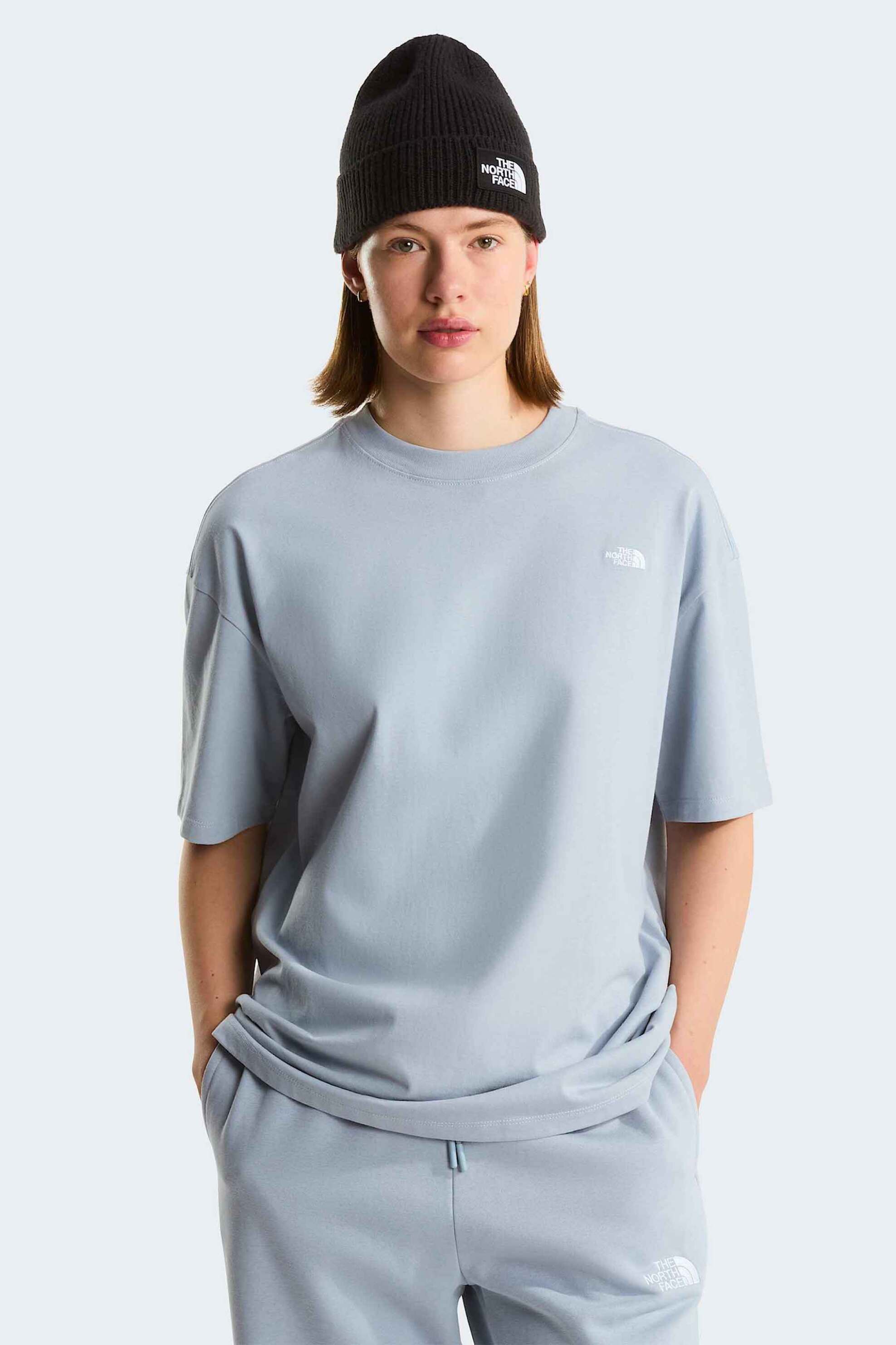 The North Face γυναικείο T-shirt μονόχρωμο "TNF Essential Simple Dome" - NF0A8EVXFM21 Γαλάζιο
