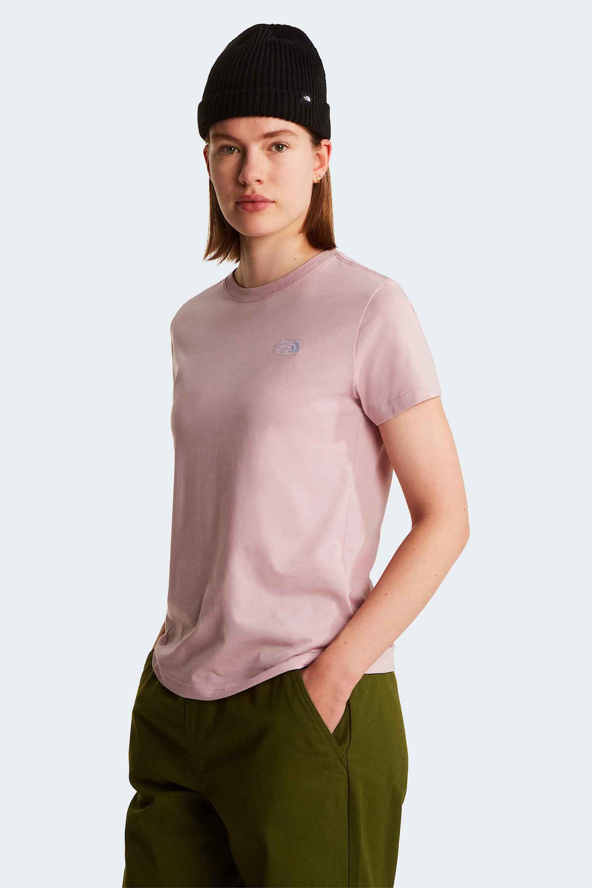 The North Face γυναικείο T-shirt "Evolution Simple Dome" - NF0A8FX70SO1 Ροζ Ανοιχτό