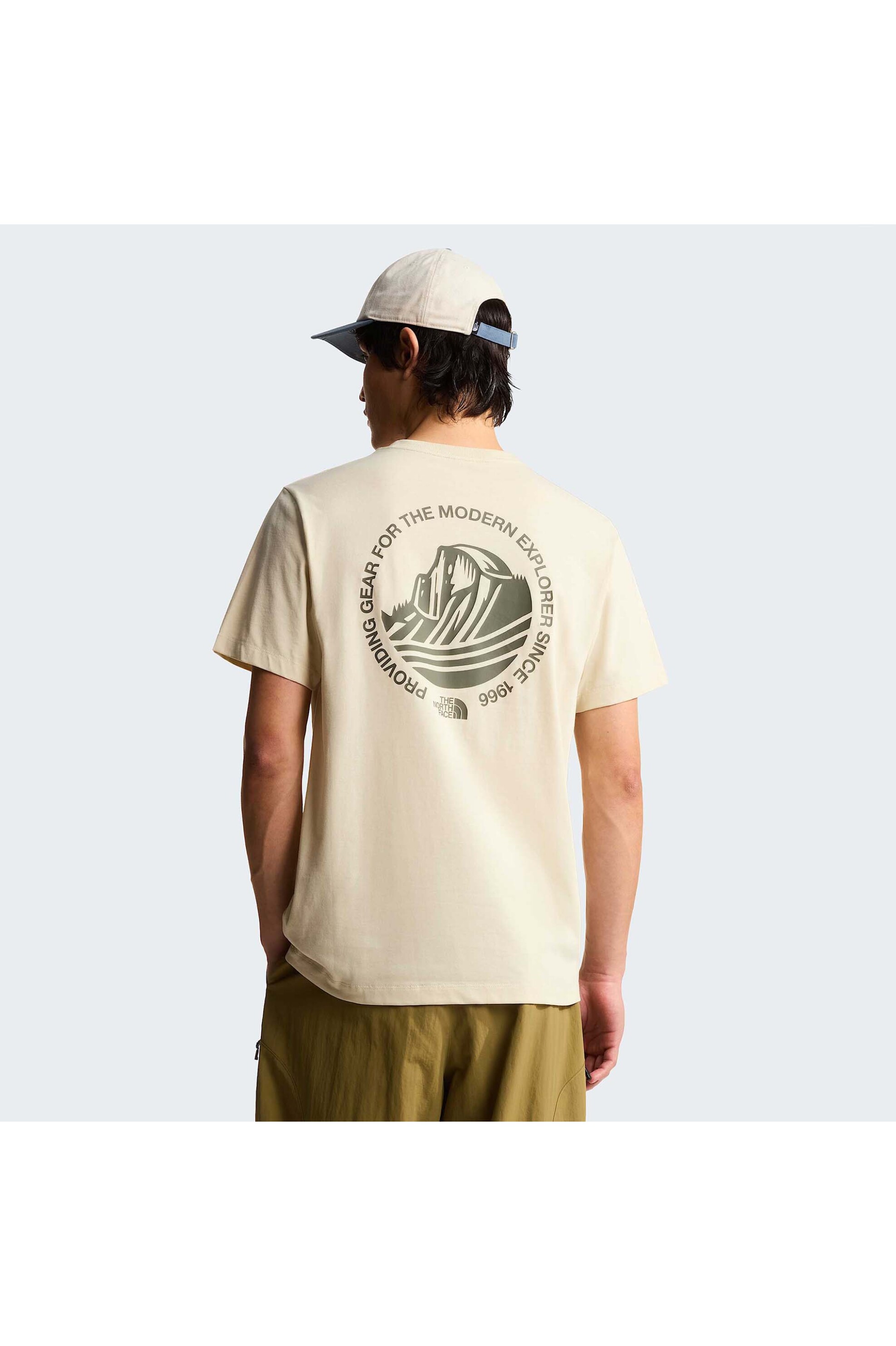 The North Face Ανδρικό T-Shirt Monte Regular Graphic - Nf0A8Ga7Dom1 Εκρού