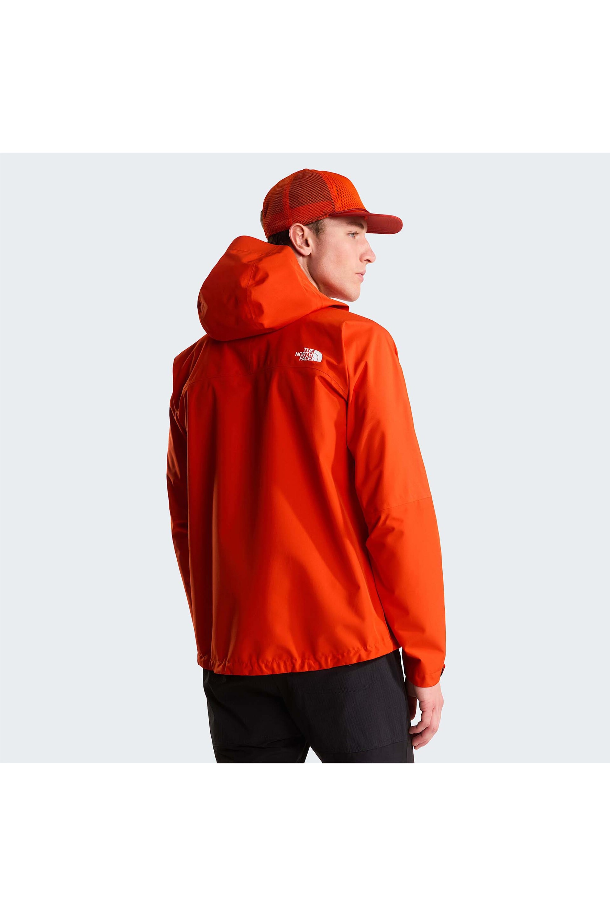 The North Face Ανδρικό Αδιάβροχο Μπουφάν με Κουκούλα Και Λογότυπο Standard Fit Antora - Nf0A8Esag6L1 Πορτοκαλί