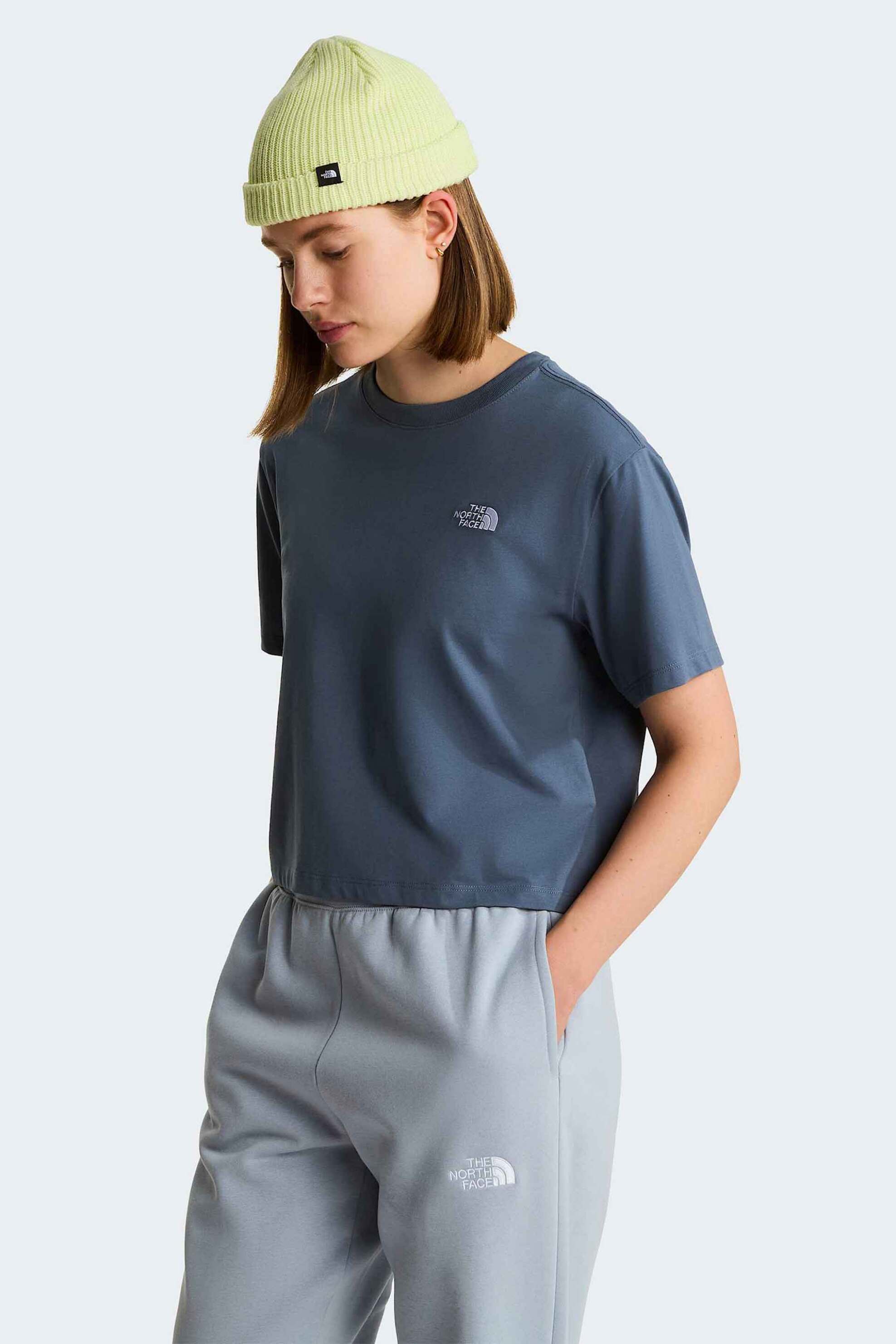The North Face γυναικείο T-shirt cropped "Evolution Simple Dome" - NF0A8FDH0U31 Μπλε