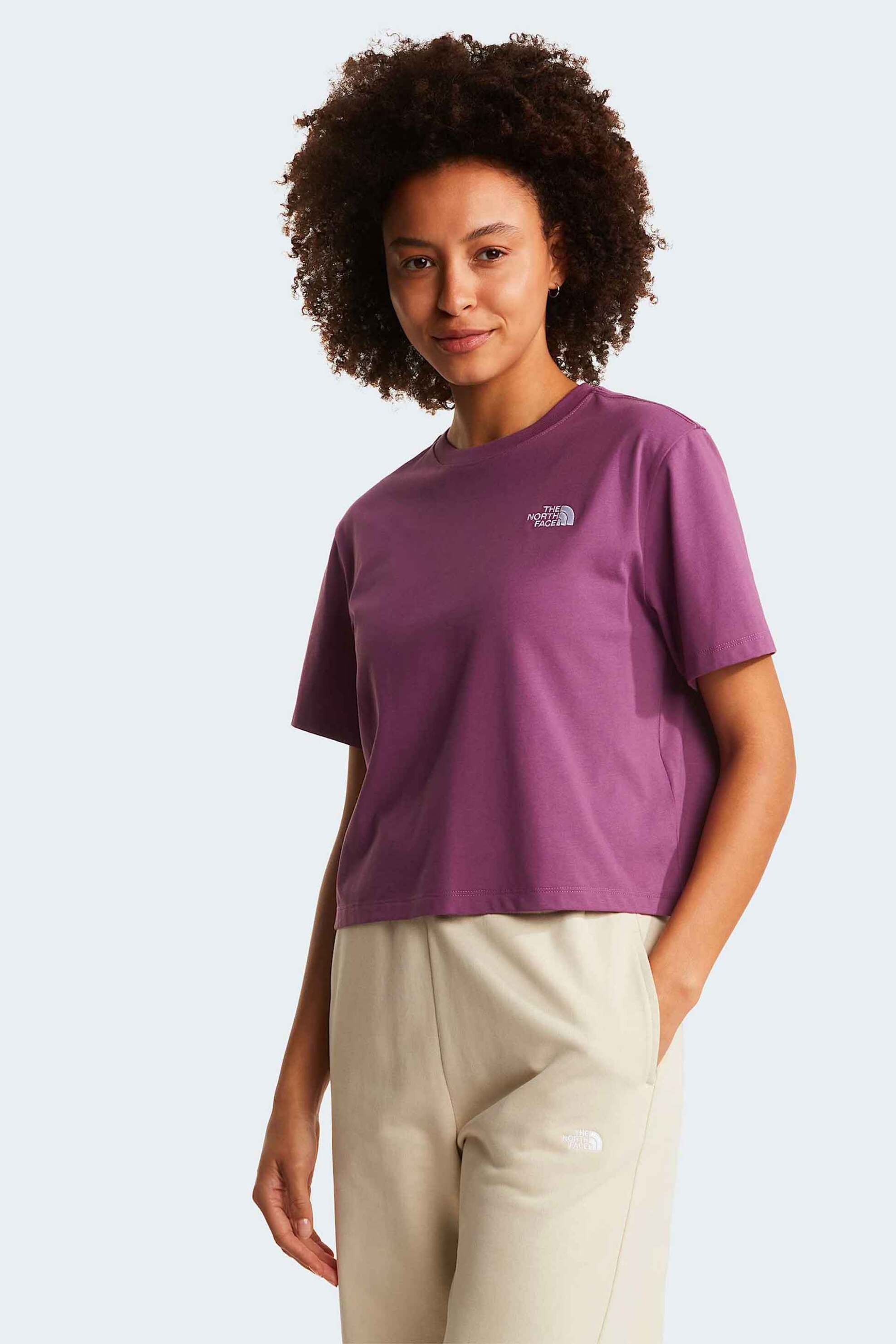 The North Face γυναικείο T-shirt cropped "Evolution Simple Dome" - NF0A8FDHG4Y1 Μοβ