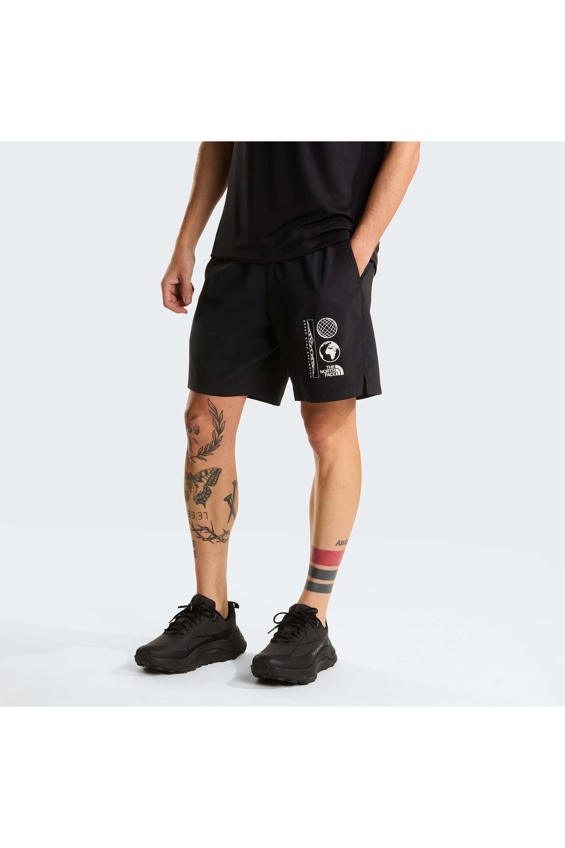The North Face ανδρικό σορτς "24/7 7'' Graphic" - NF0A8G84JK31 Μαύρο φωτογραφία