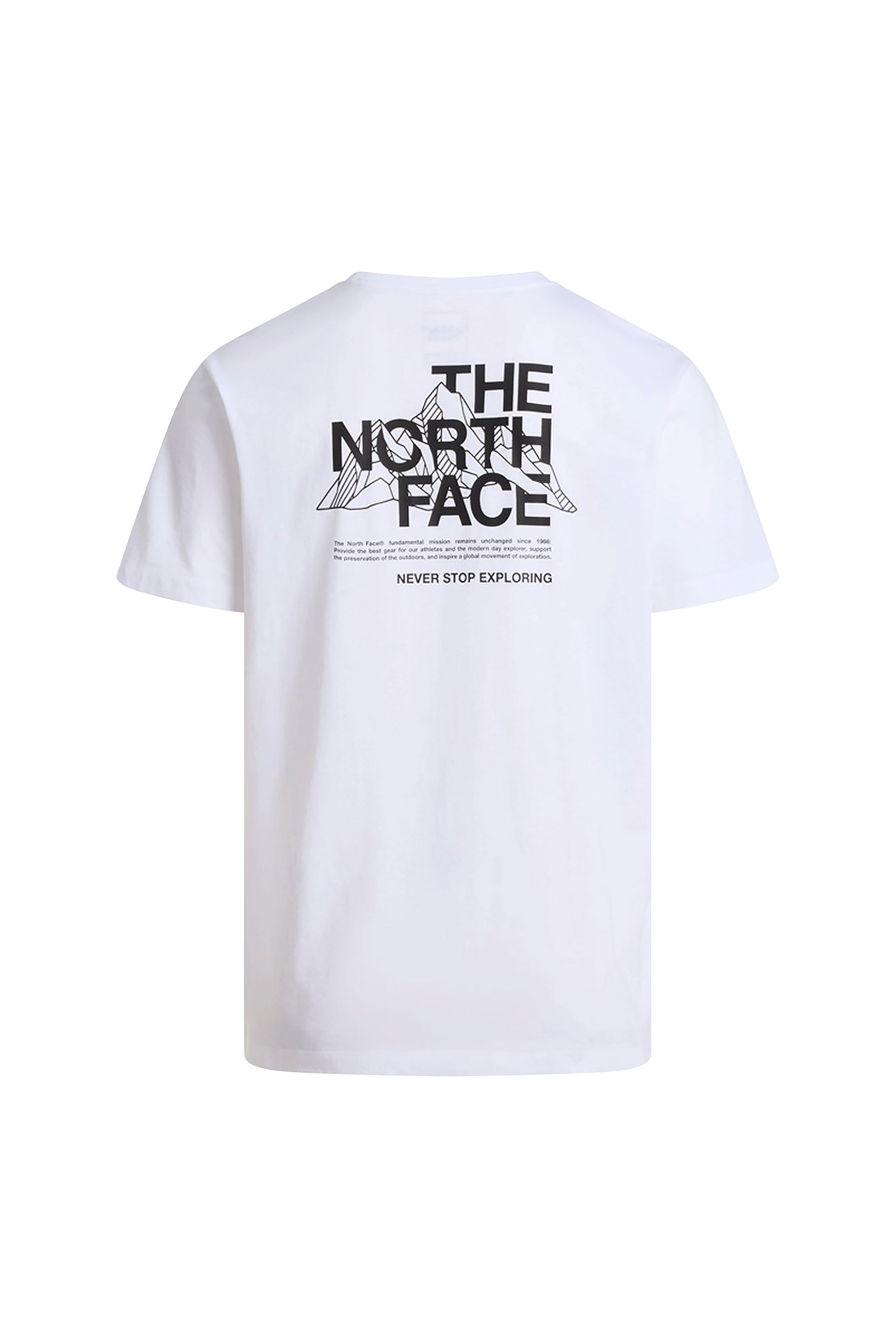 The North Face Ανδρικό T-Shirt Regular Fit Mountain Sketch - Nf0A8Guzfn41 Λευκό