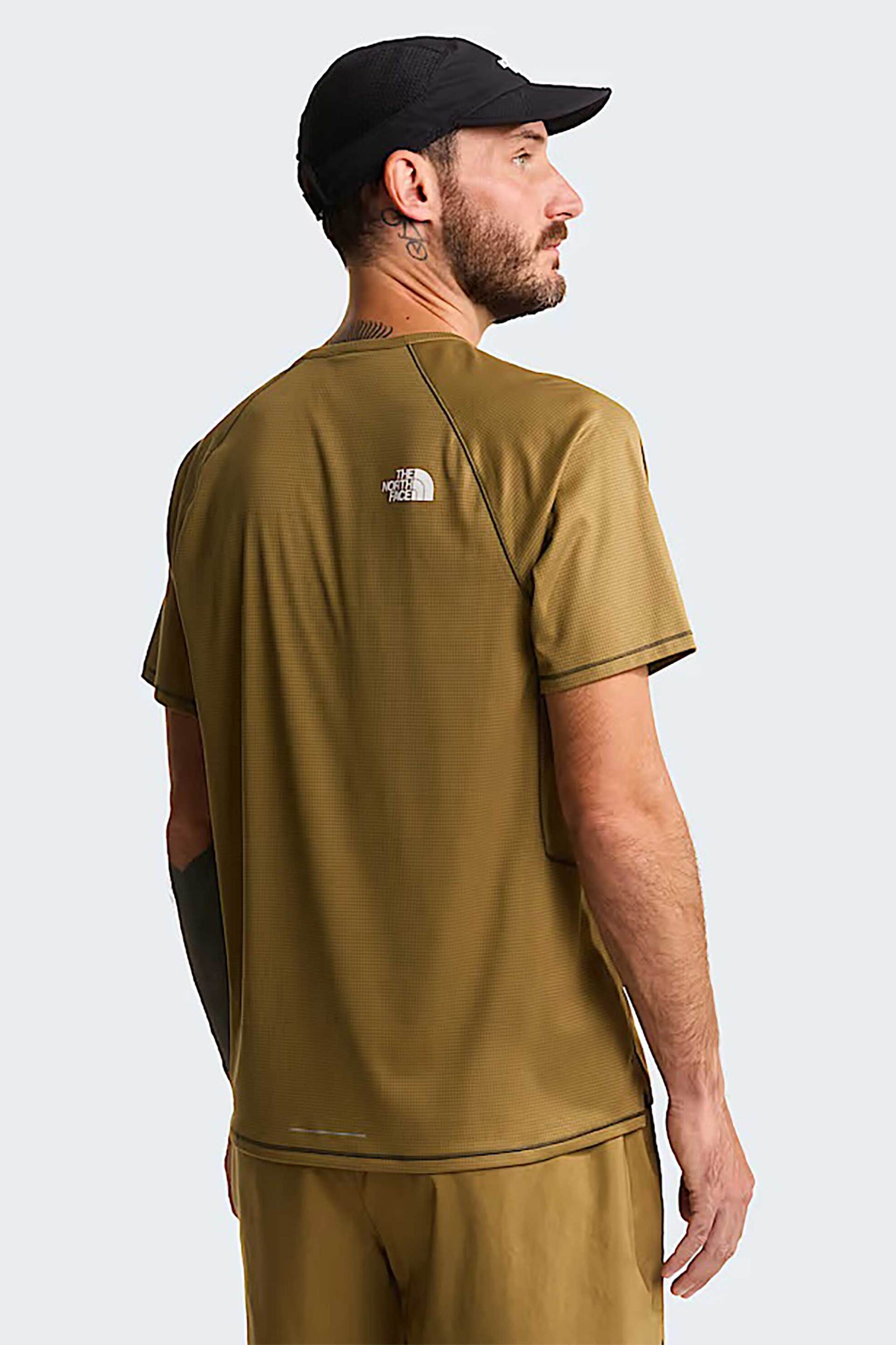 The North Face Ανδρικό T-Shirt Slim Fit Sunriser - Nf0A8Bbp2El1 Μουσταρδί