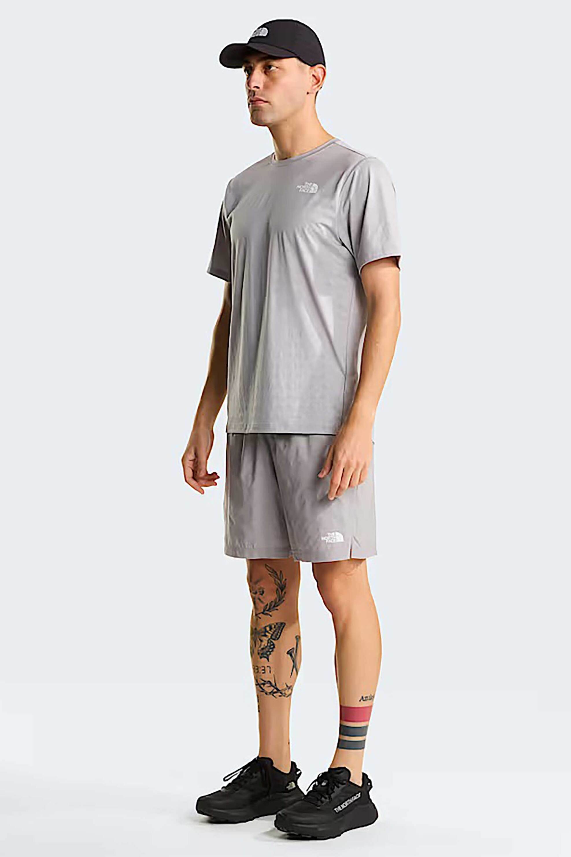 The North Face ανδρικό σορτς Standard Fit "24/7 Pentadome Embossed 7"" - NF0A8G89A911 Γκρι