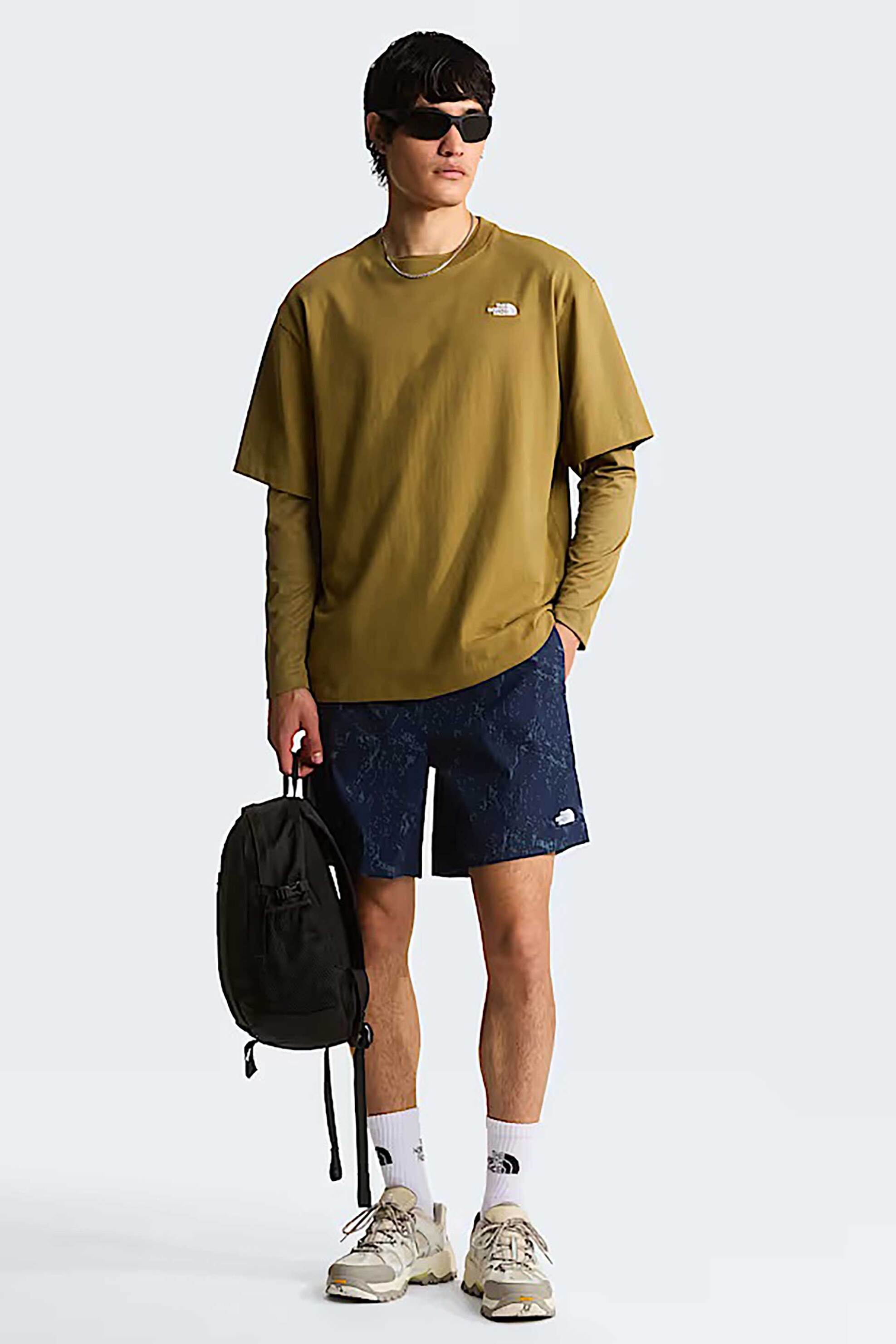The North Face ανδρικό σορτς Regular Fit "Class V Pathfinder 7" Printed Pull-On" - NF0A8GHWKA01 Μπλε Σκούρο